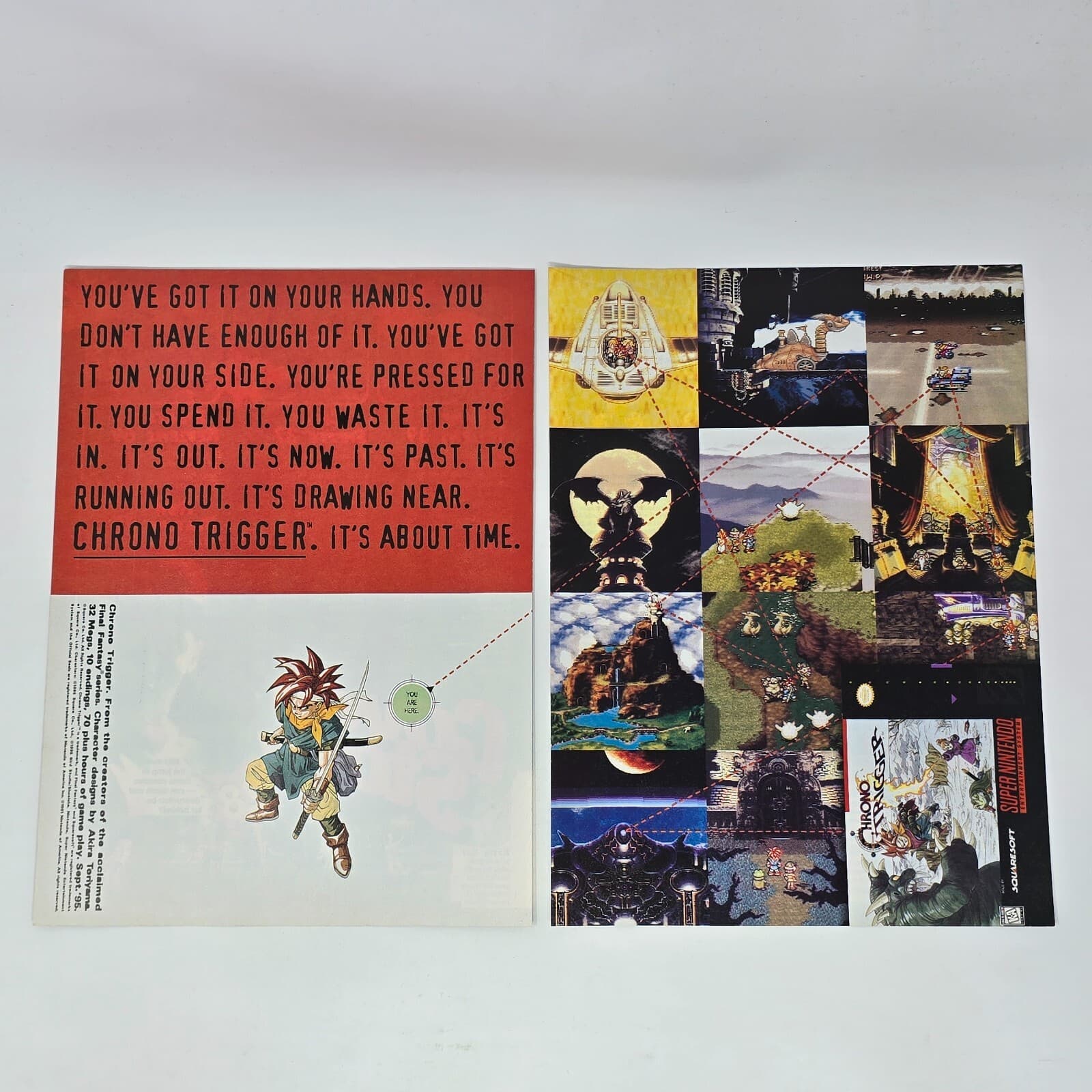 Chrono Trigger Super Nintendo SNES You Are Here Print Ad/Poster Art