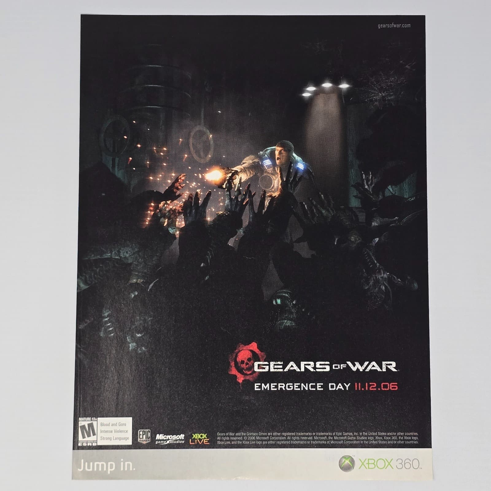 Gears Of War Xbox 360 Emergence Day Print Ad/Poster