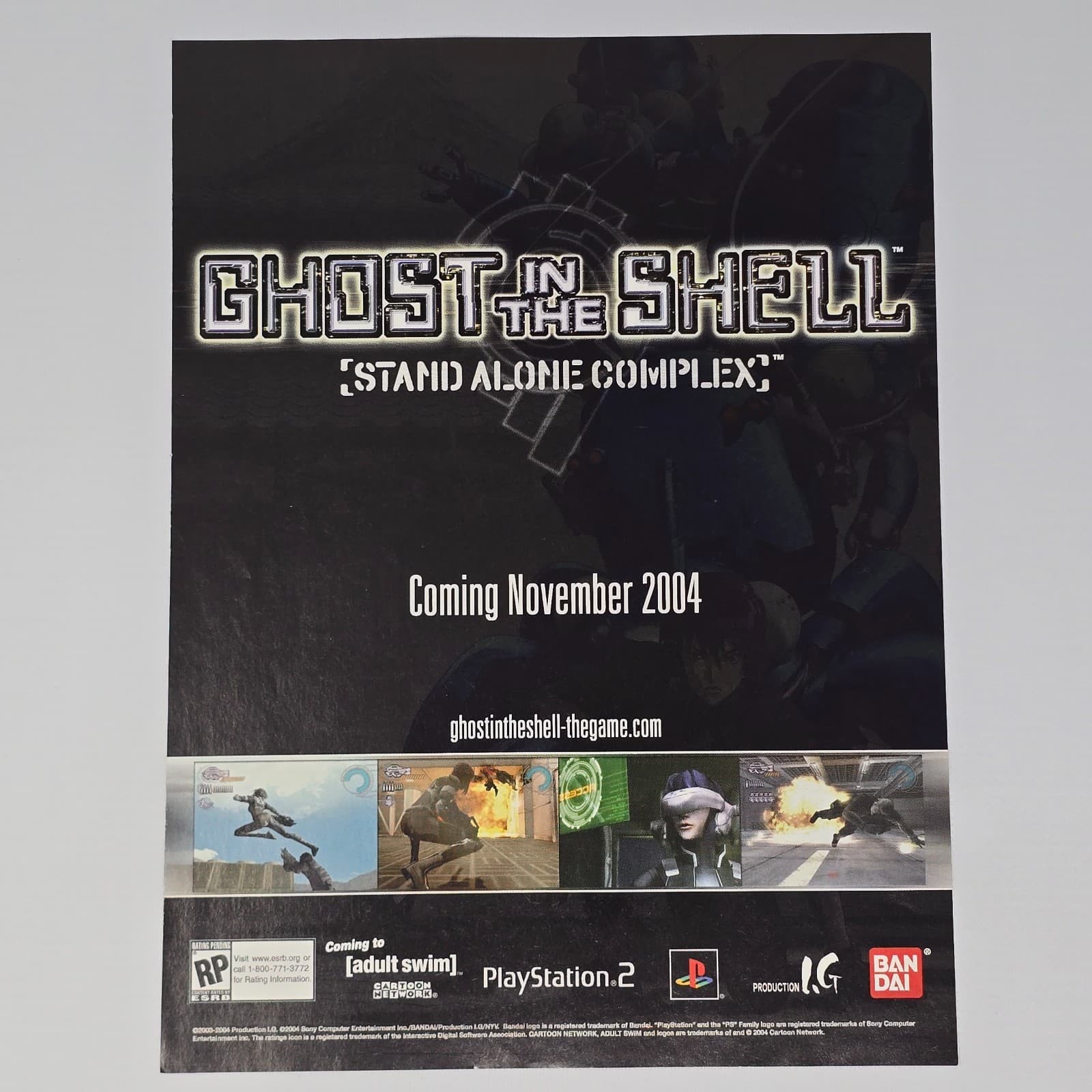 Ghost In The Shell PlayStation 2 PS2 Stand Alone Complex Print Ad/Poster