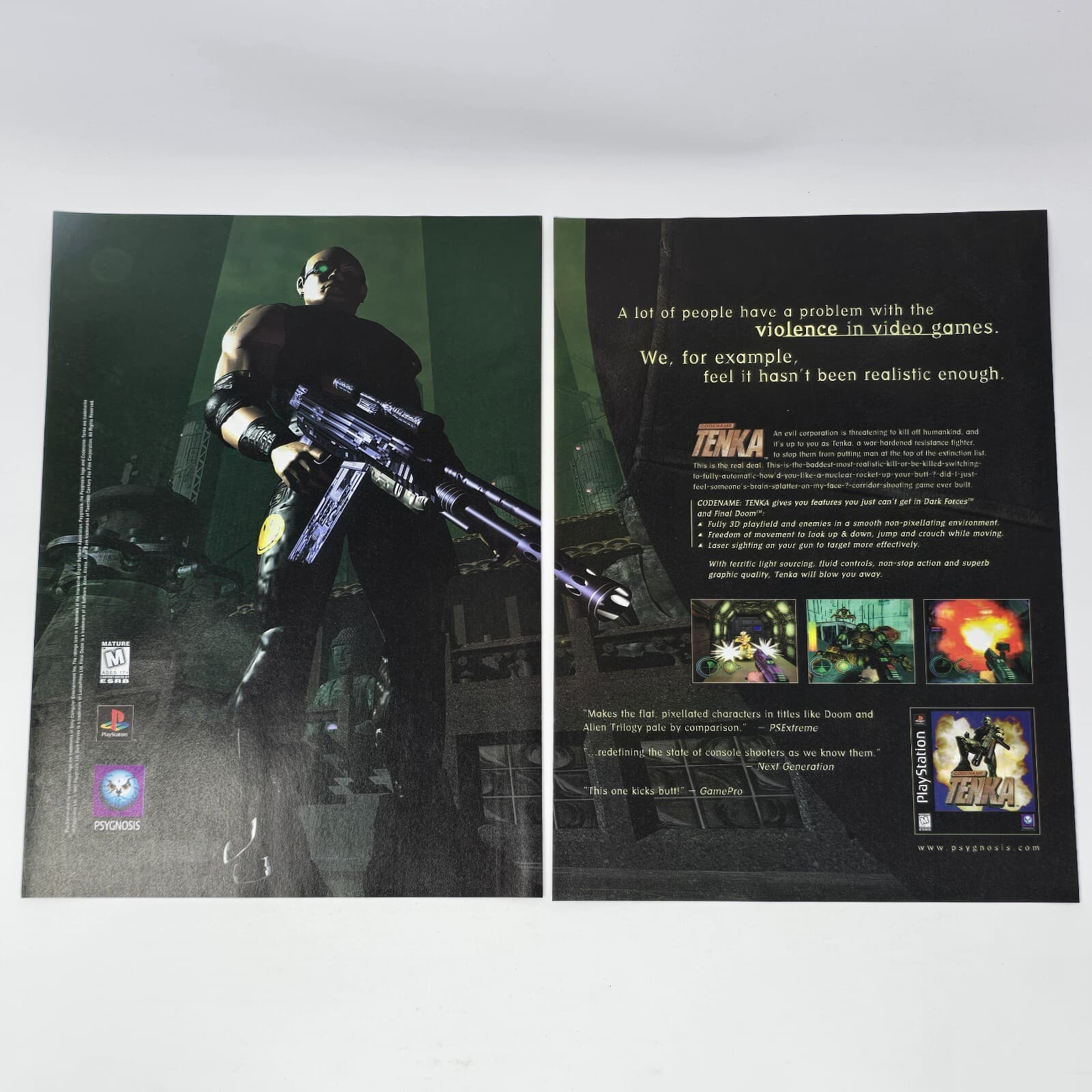 Codename Tenka PlayStation 1 PS1 Realistic Print Ad/Poster Art