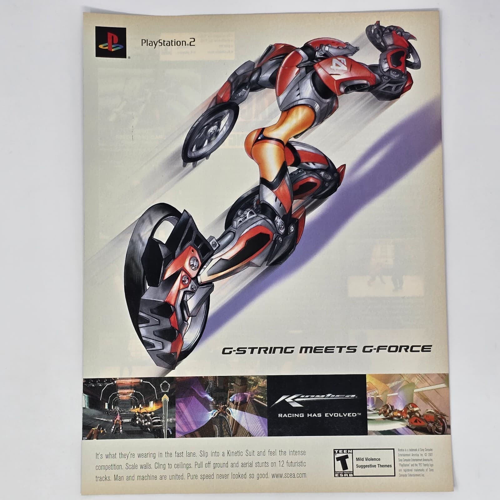 Kinetica Sony PlayStation 2 PS2 G-String Print Ad/Poster Promo Art