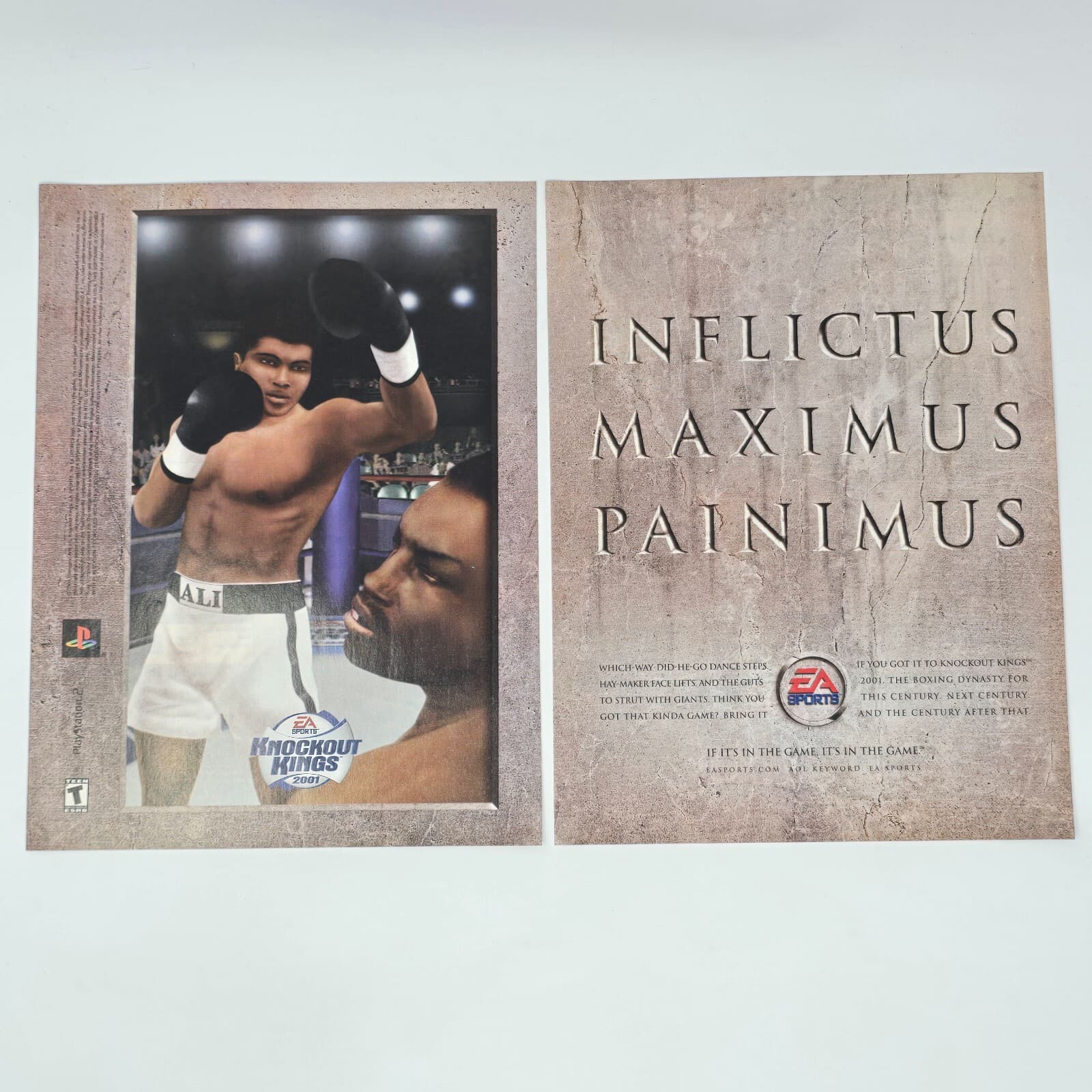 Knockout Kings 2001 Sony PS1 Muhammad Ali Inflictus Print Ad/Poster Promo Art