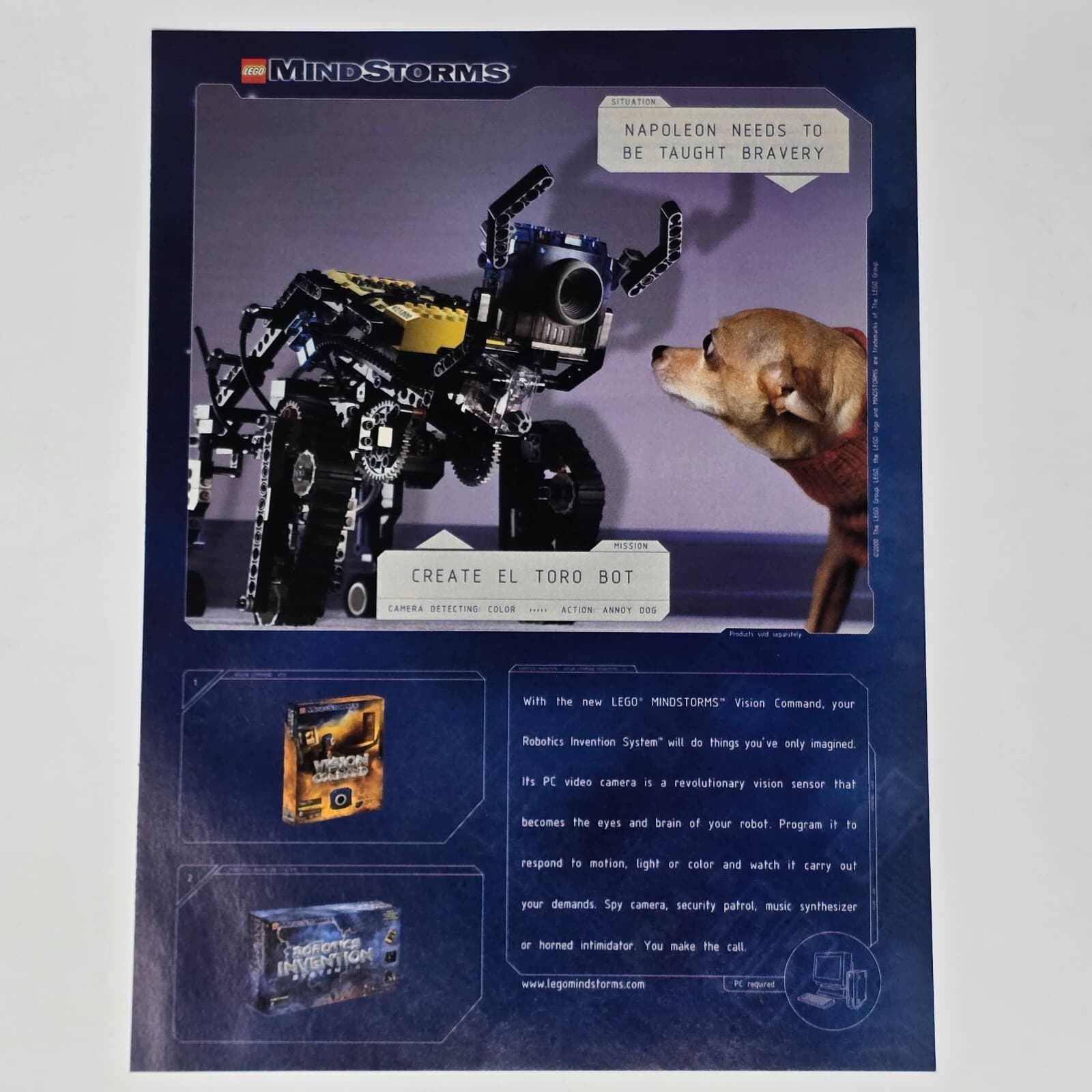LEGO MindStorms PC Bravery Print Ad/Poster Promo Art