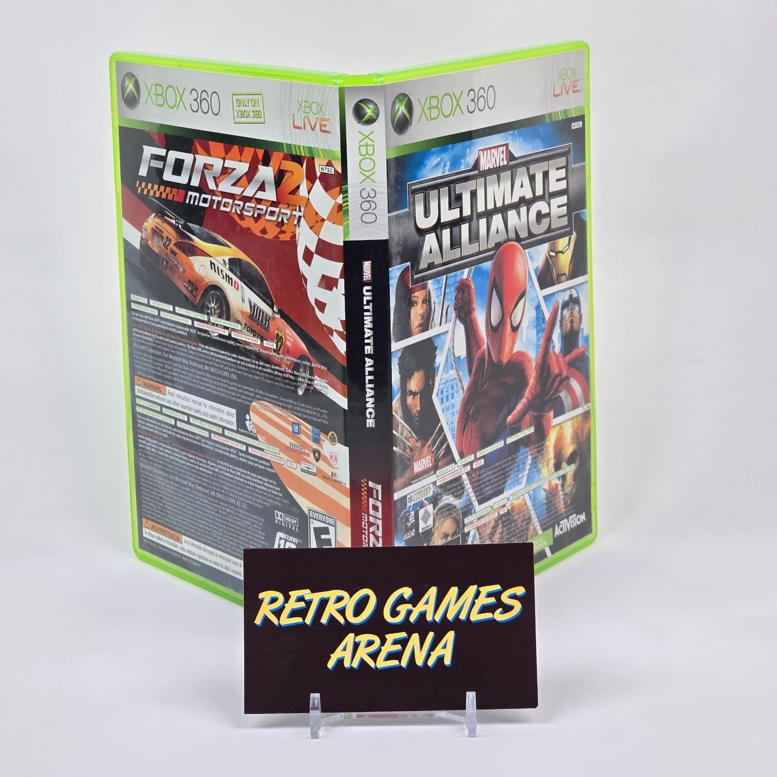 Marvel: Ultimate Alliance + Forza Motorsport 2 Combo (Xbox 360) Case & Discs