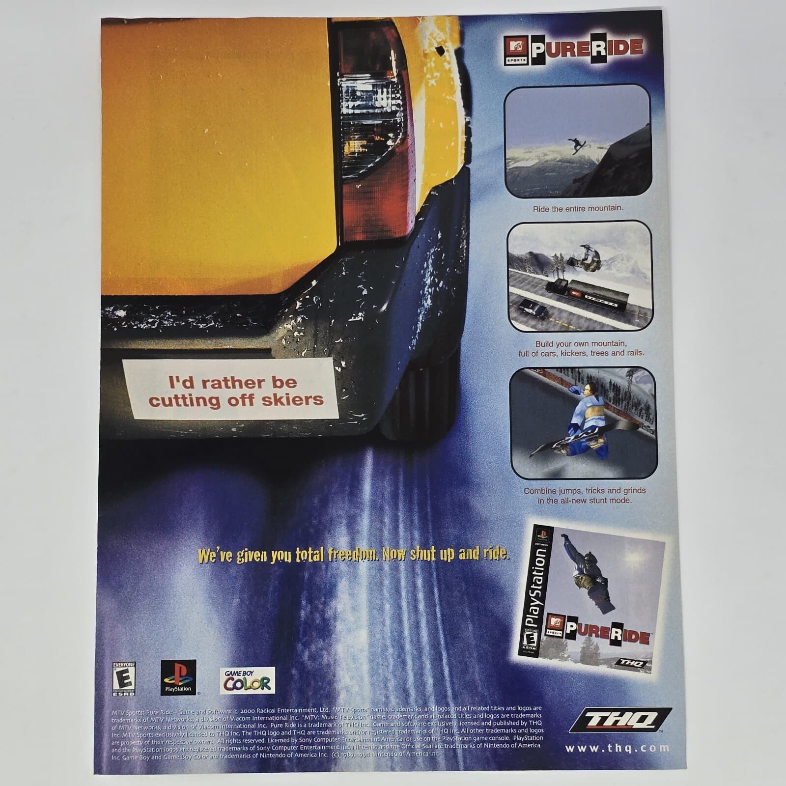 Pure Ride PS1 GameBoy Color MTV Rather Be Print Ad/Poster Official Promo Art