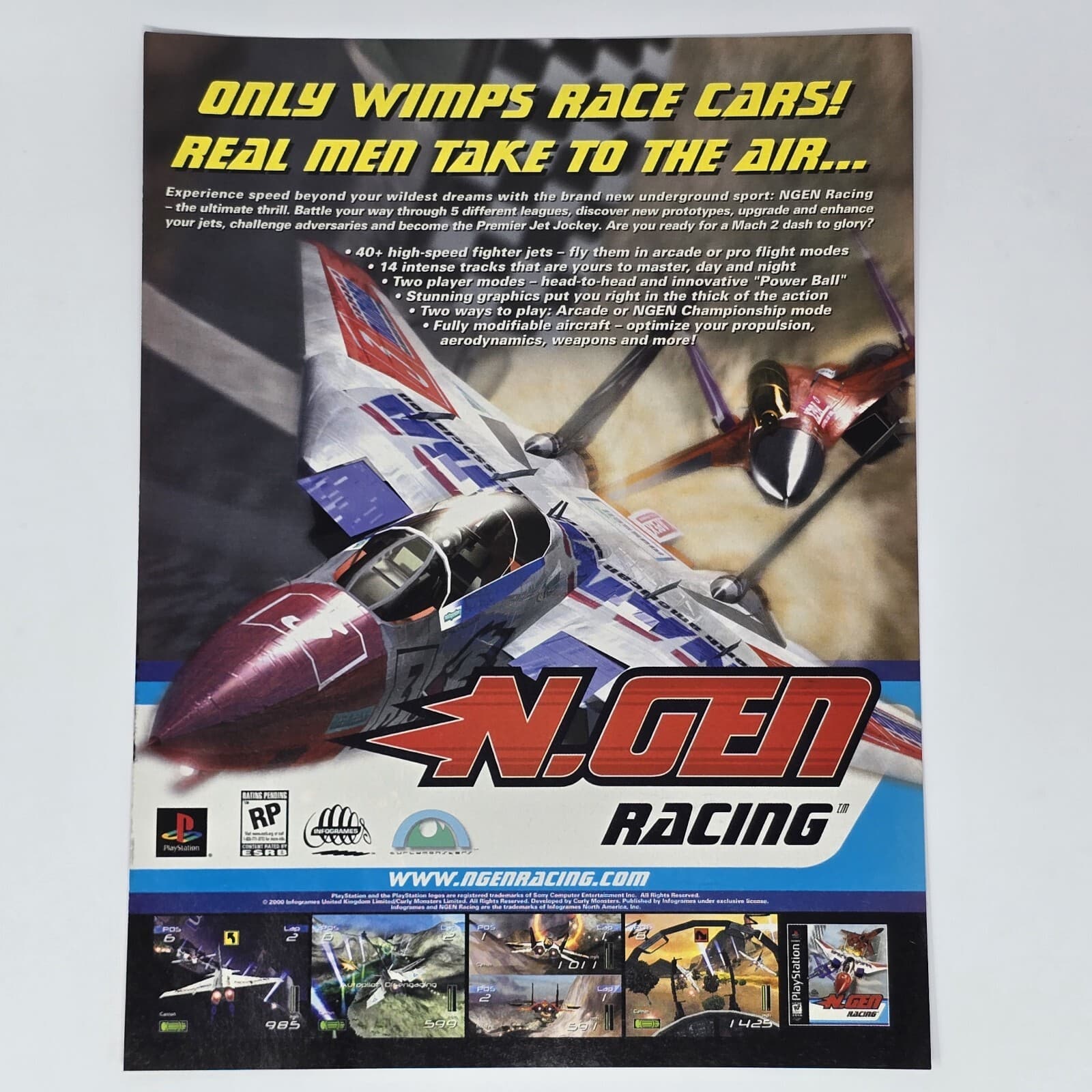 N.Gen Racing Sony PlayStation PS1 Wimps Print Ad/Poster Official Promo Art
