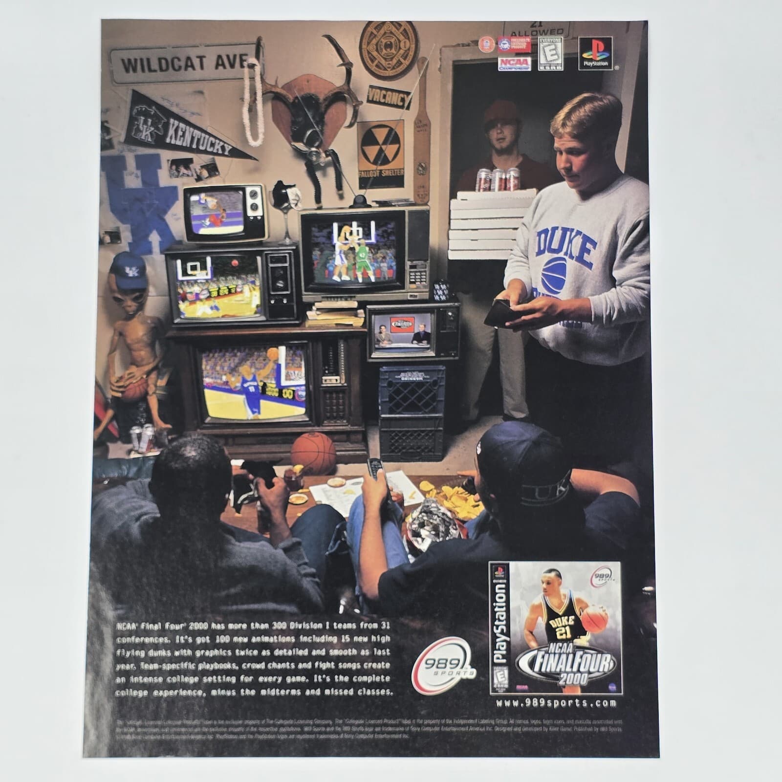 NCAA Final Four 2000 PS1 Dorm Room Print Ad/Poster Official Promo Art
