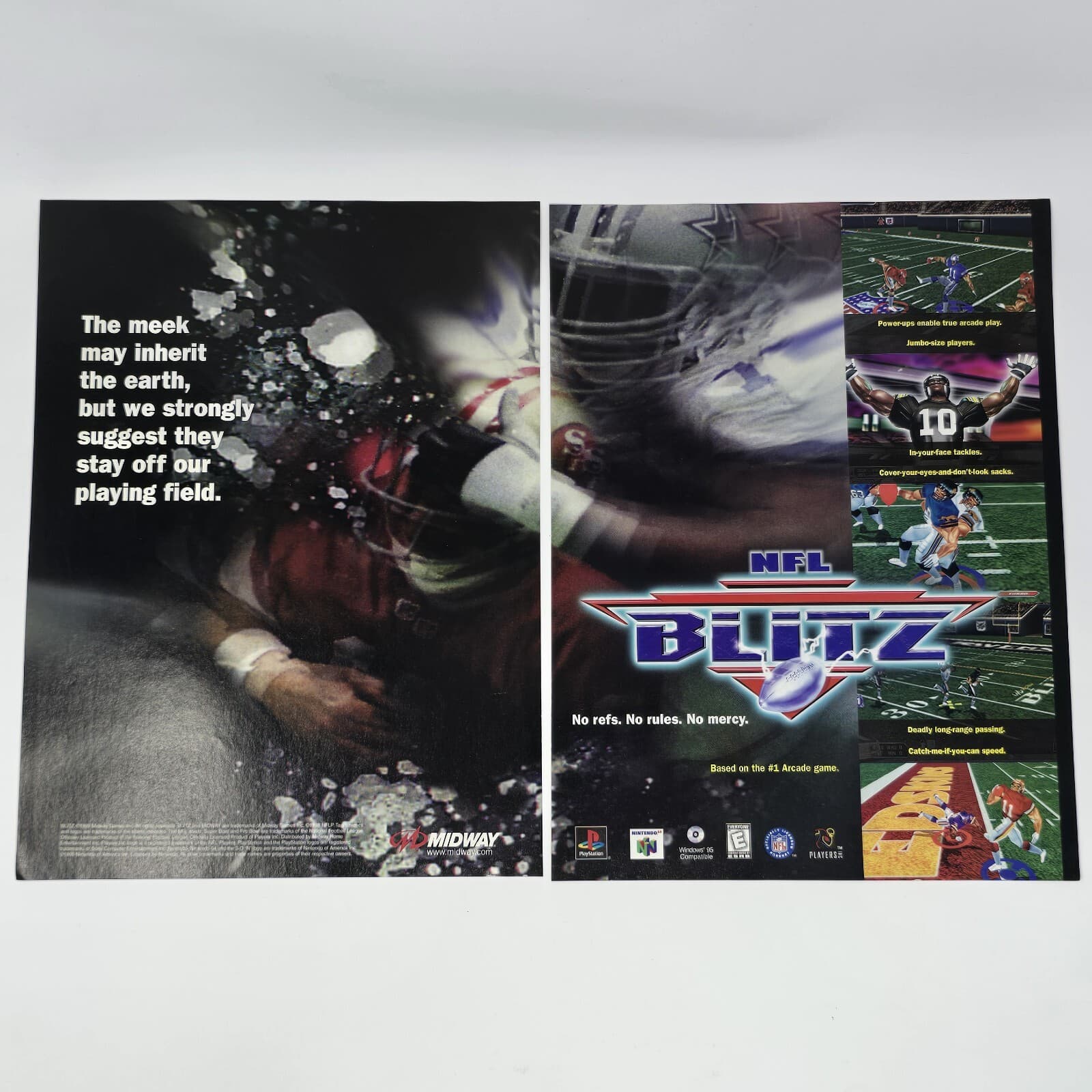 NFL Blitz Sony PS1 Nintendo N64 PC The Meek Print Ad/Poster Official Promo Art