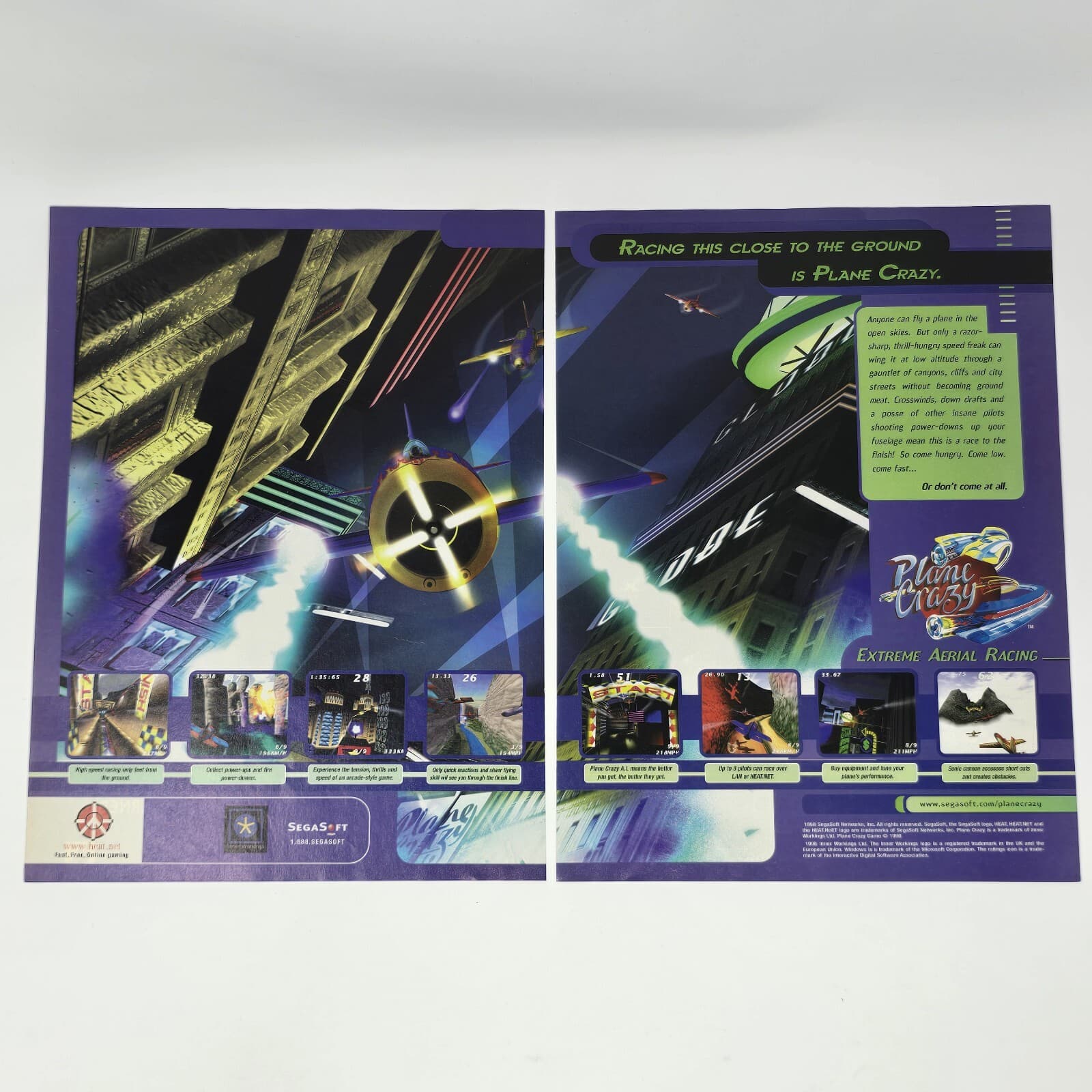 Plane Crazy Sega Segasoft Extreme Aerial Print Ad/Poster Official Promo Art