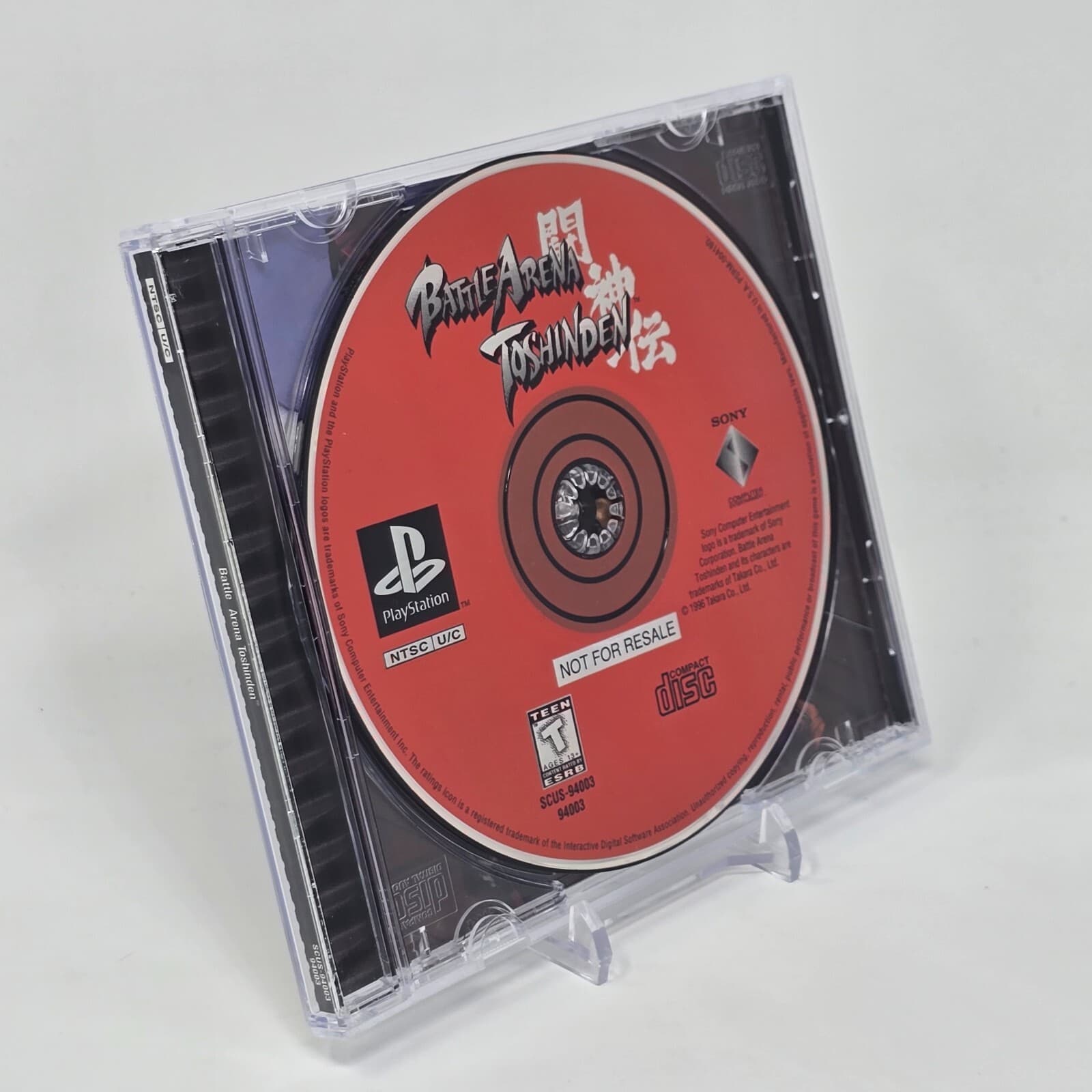 Battle Arena Toshinden (PlayStation 1 PS1) Black Lbl Case & Disc TESTED *No Book