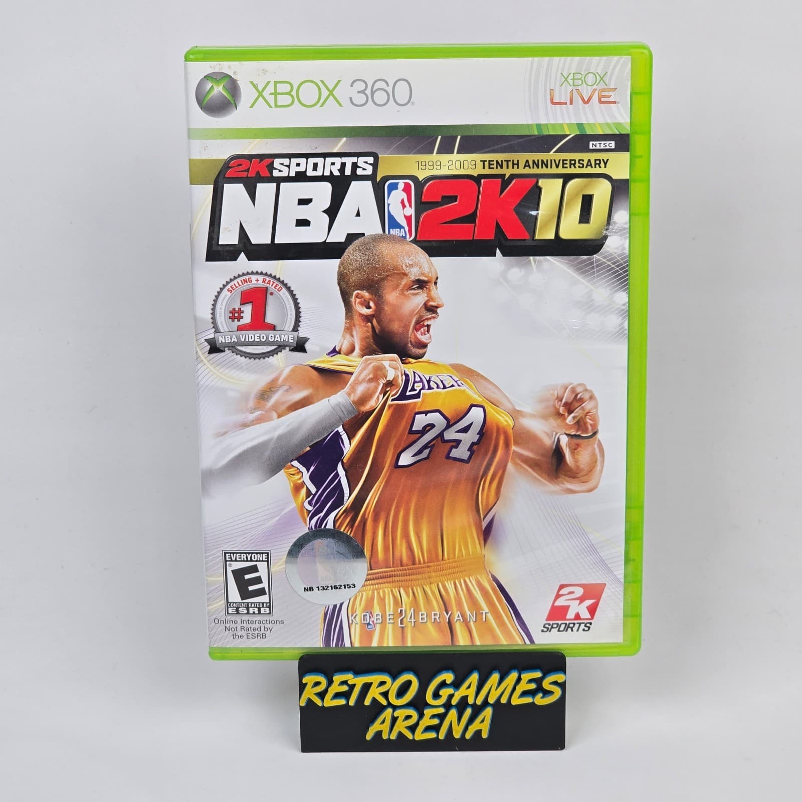 NBA 2K10 (Xbox 360) Kobe Bryant CIB COMPLETE & TESTED