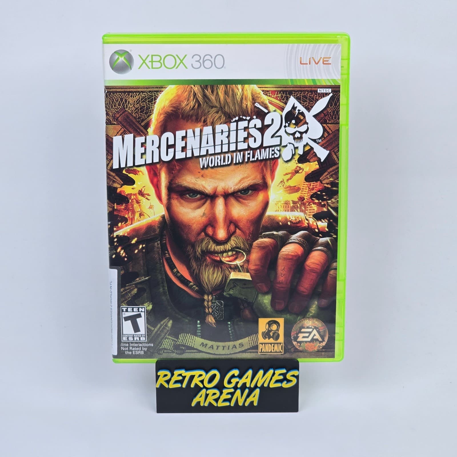 Mercenaries 2: World in Flames (Xbox 360) Case & Disc TESTED