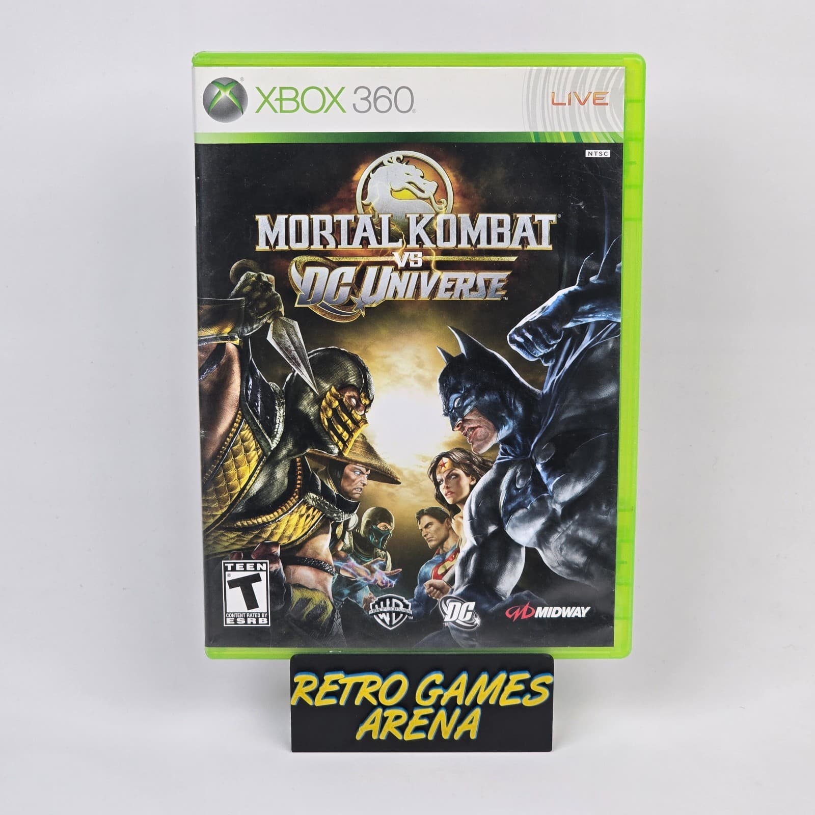 Mortal Kombat vs DC Universe (Xbox 360) Case & Disc TESTED