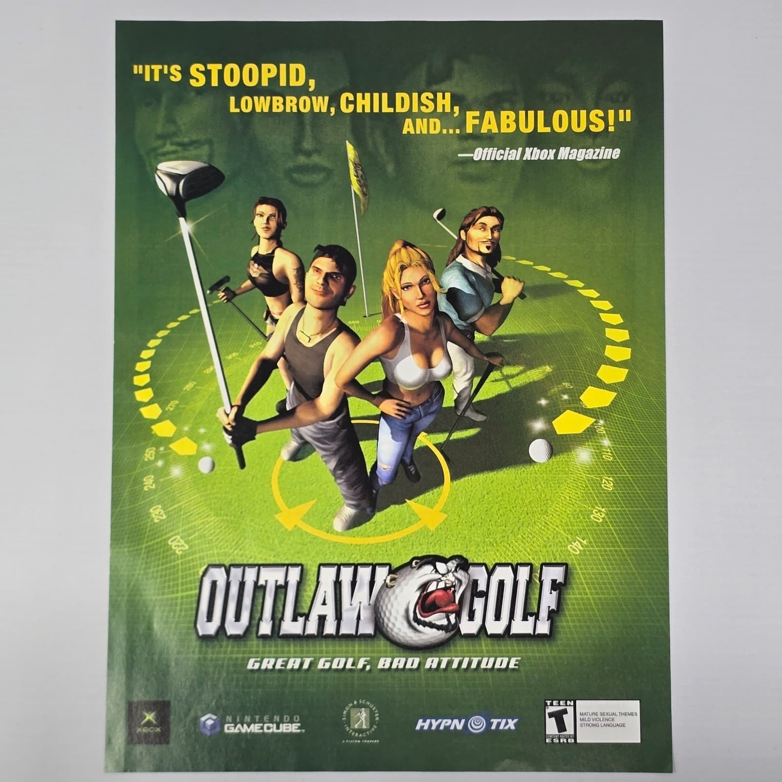 Outlaw Golf Xbox GameCube Authentic Magazine Ad