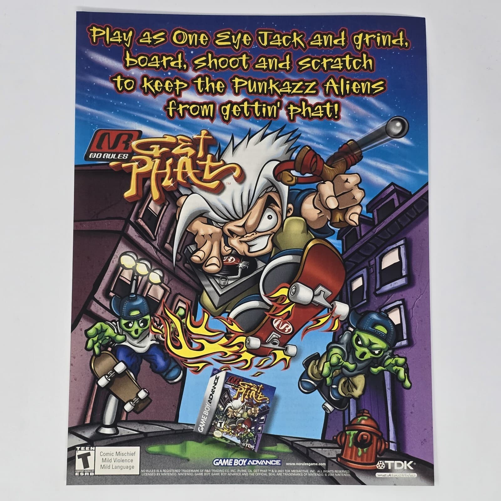 Get Phat GameBoy Advance TDK One Eye Jack Print Ad/Poster Official Promo Art