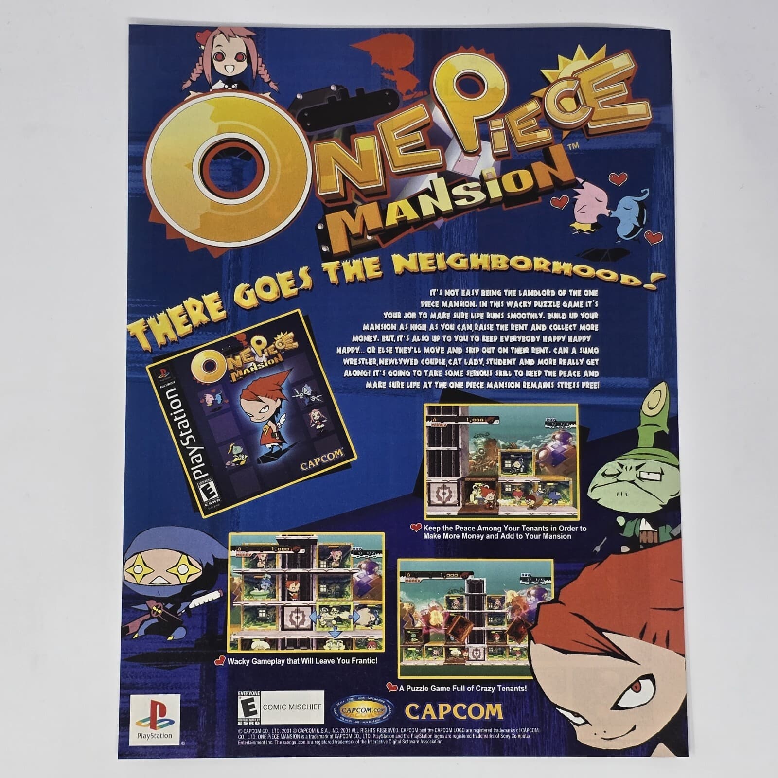 One Piece Mansion PS1 Capcom Neighborhood Print Ad/Poster Official Promo Art