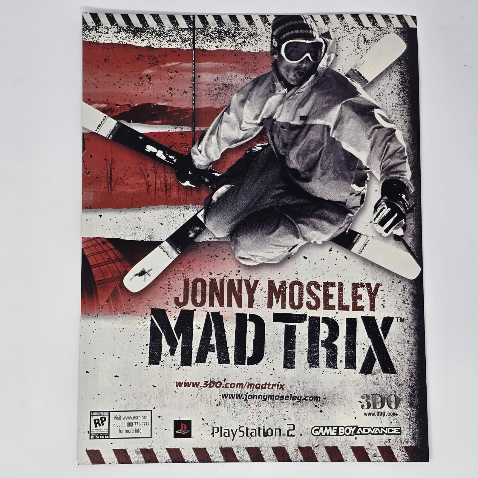 Jonny Moseley Mad Trix PS2 GameBoy Advance Print Ad/Poster Official Promo Art
