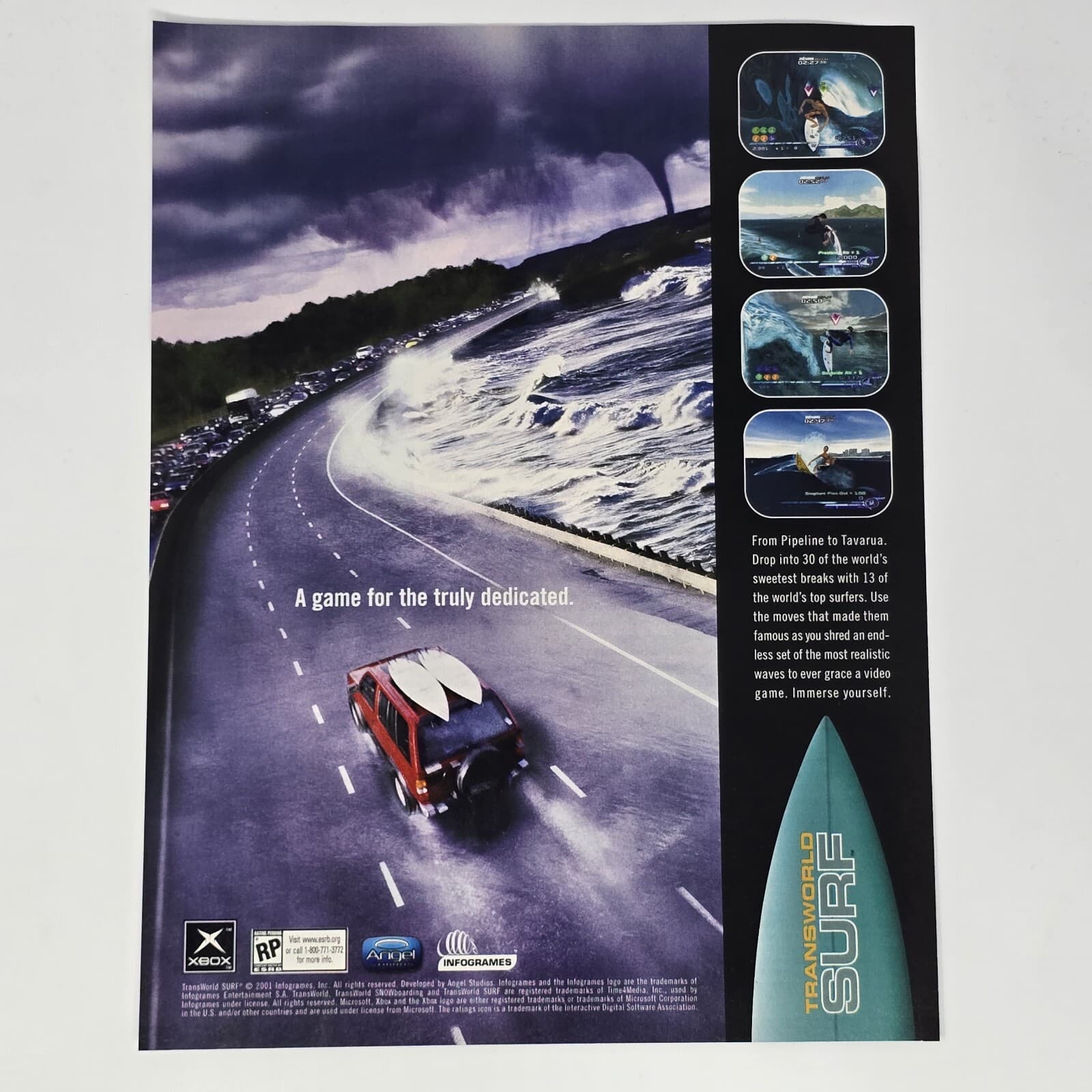 Transworld Surf Xbox Truly Dedicated Print Ad/Poster Official Promo Art