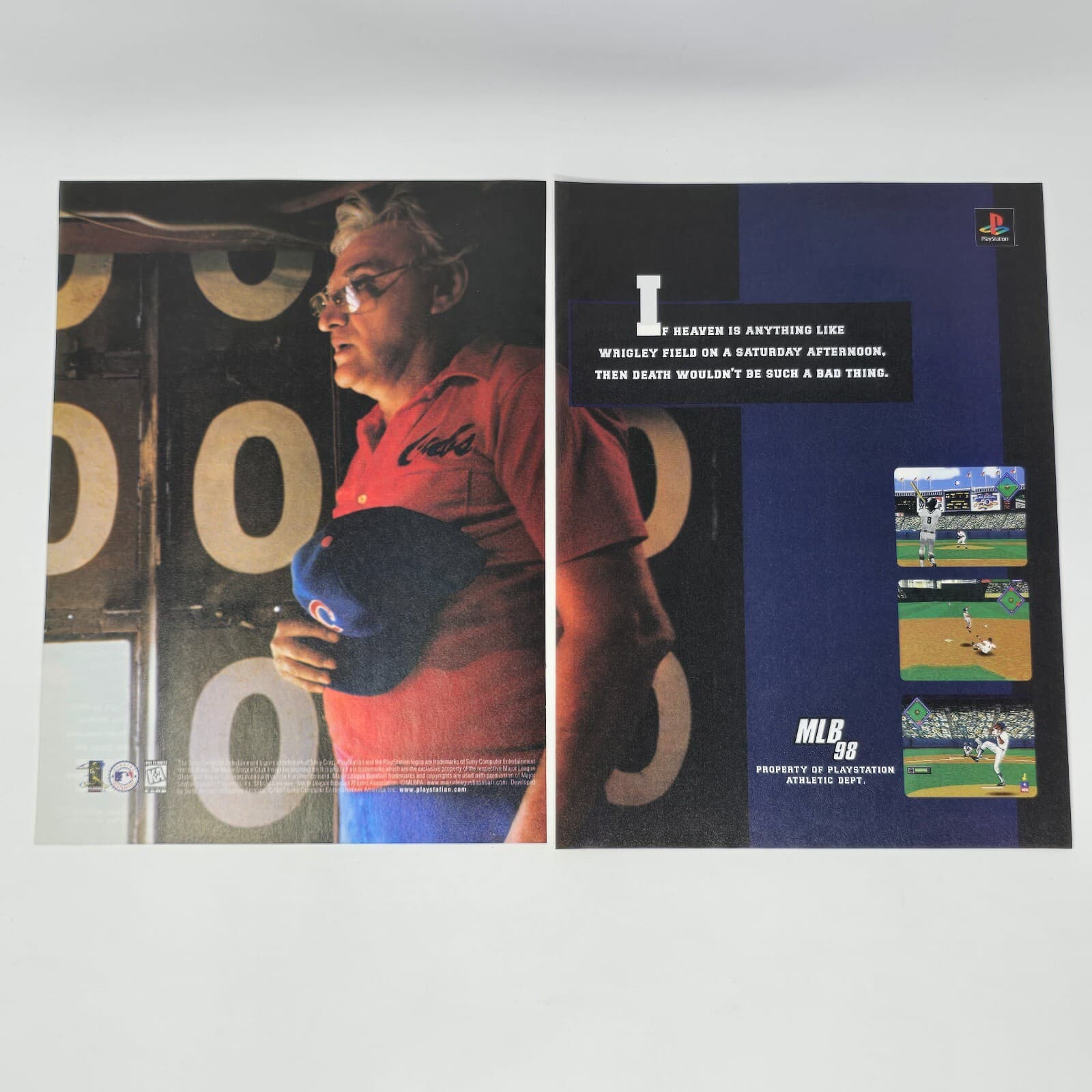 MLB 98 Sony PlayStation 1 PS1 Heaven Print Ad/Poster Promo Art