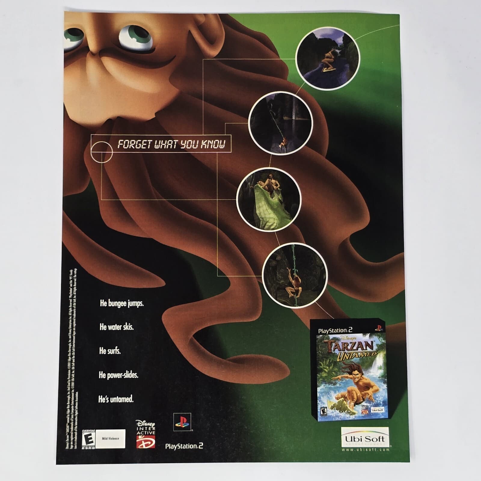 Tarzan Untamed PS2 Beast Within Print Ad/Poster Official Promo Art