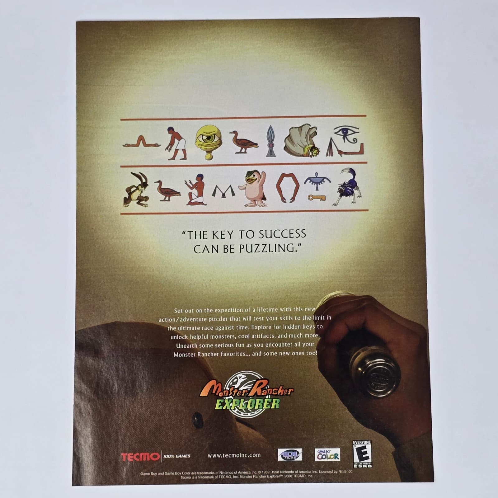 Monster Rancher Explorer Nintendo GameBoy Color Key Print Ad/Poster Promo Art