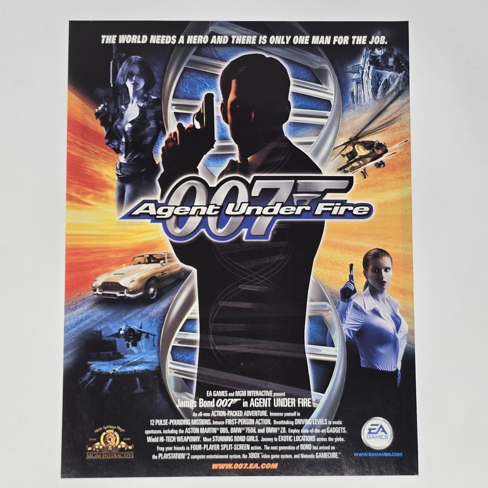 007 Agent Under Fire James Bond Only One Man Print Ad/Poster Official Promo Art