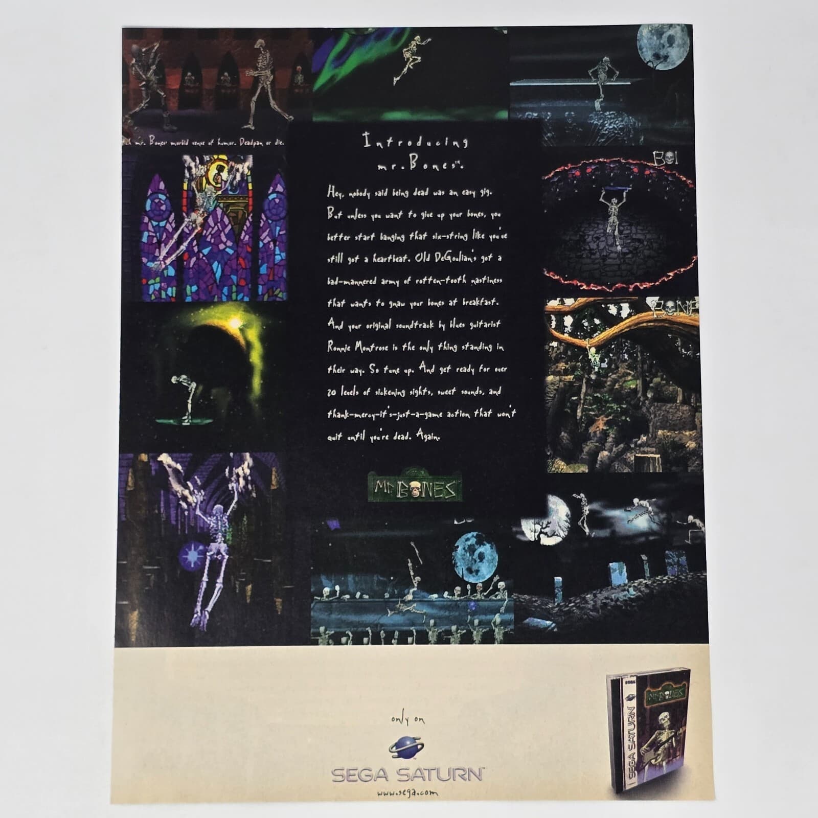 Mr Bones Sega Saturn Easy Gig Print Ad/Poster Promo Art