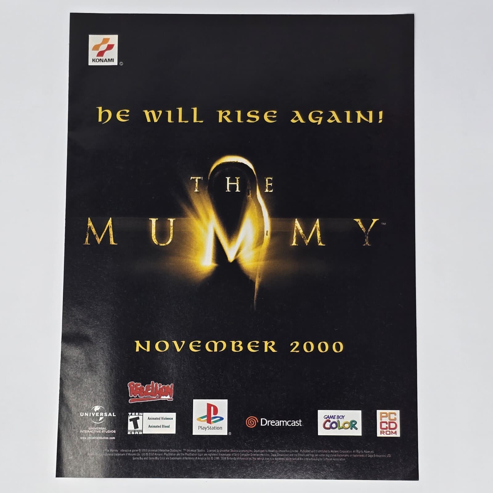 The Mummy PS1 Dreamcast GameBoy Color PC Rise Again Print Ad/Poster Promo Art