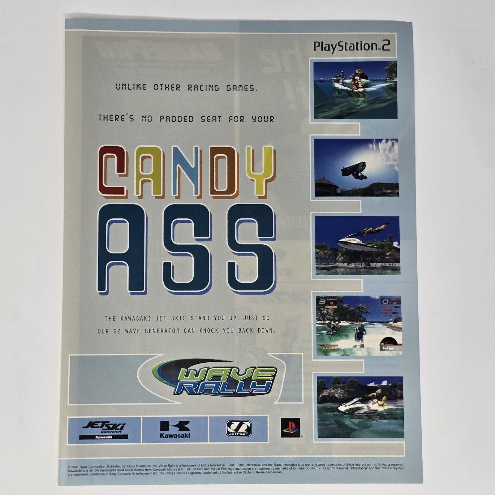 Wave Rally PS2 PlayStation 2 Candy Ass Print Ad/Poster Official Promo Art