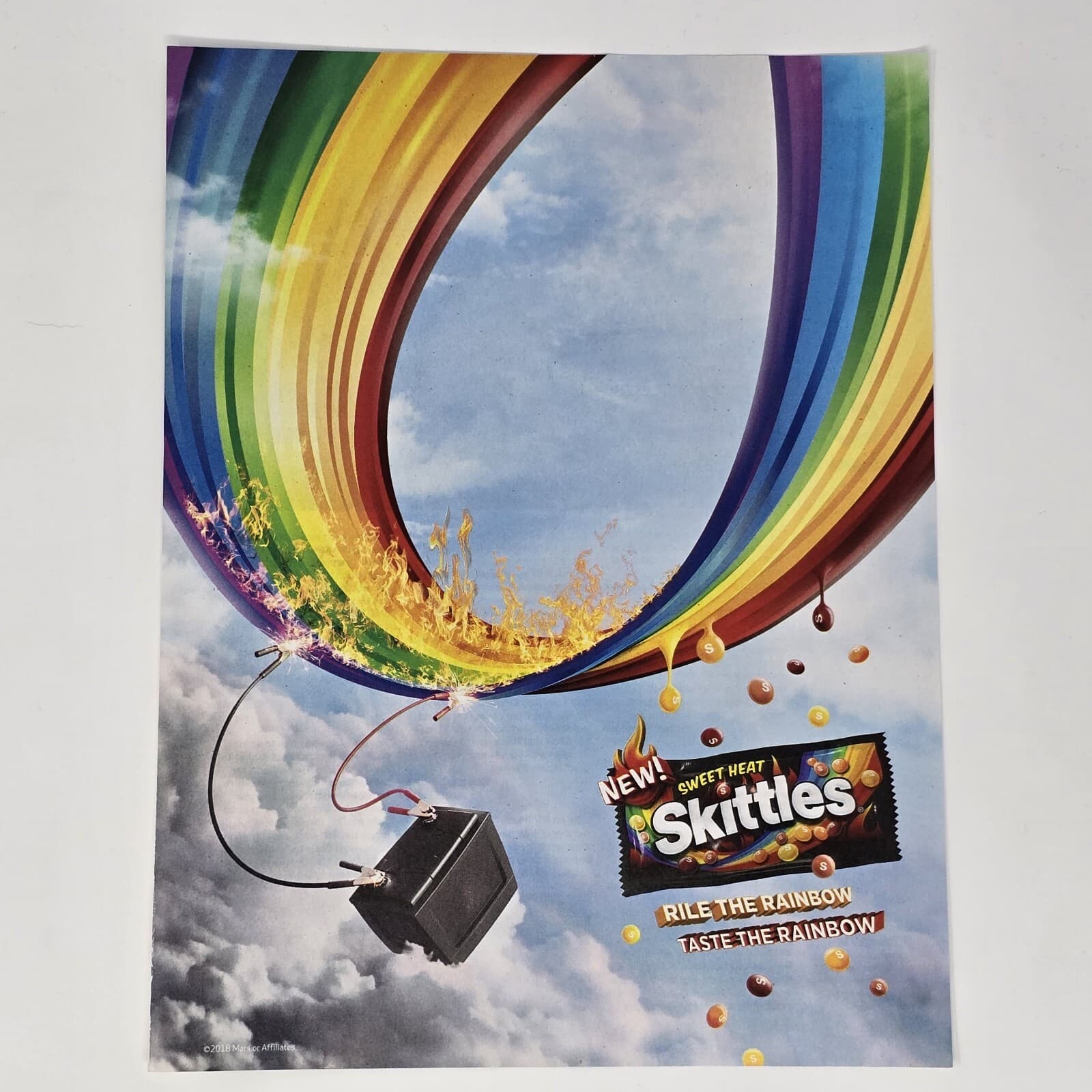 Skittles Sweet Heat Rile The Rainbow Print Ad/Poster Official Promo Art