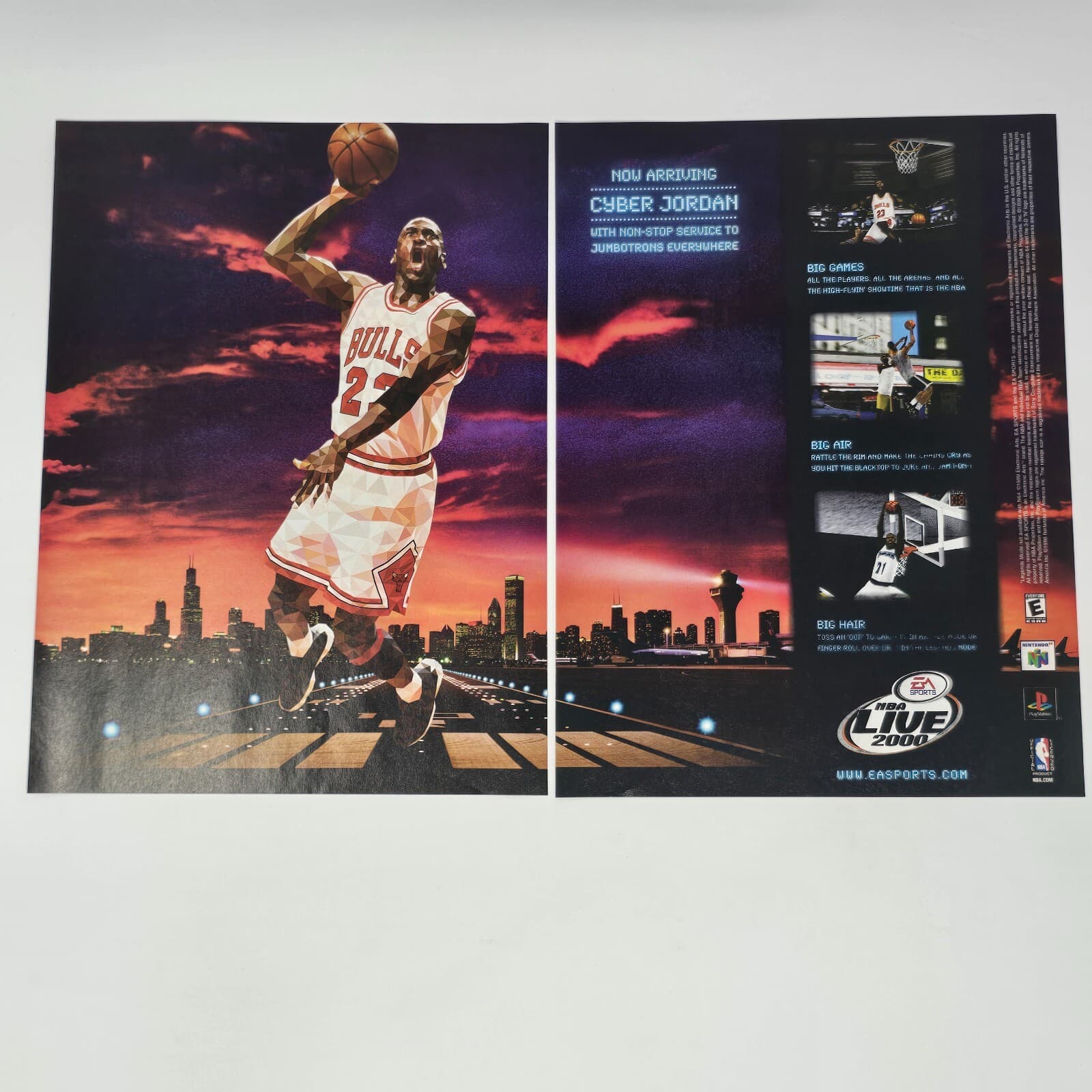 NBA Live 2000 Nintendo N64 Sony PS1 Michael Jordan Print Ad/Poster Promo Art