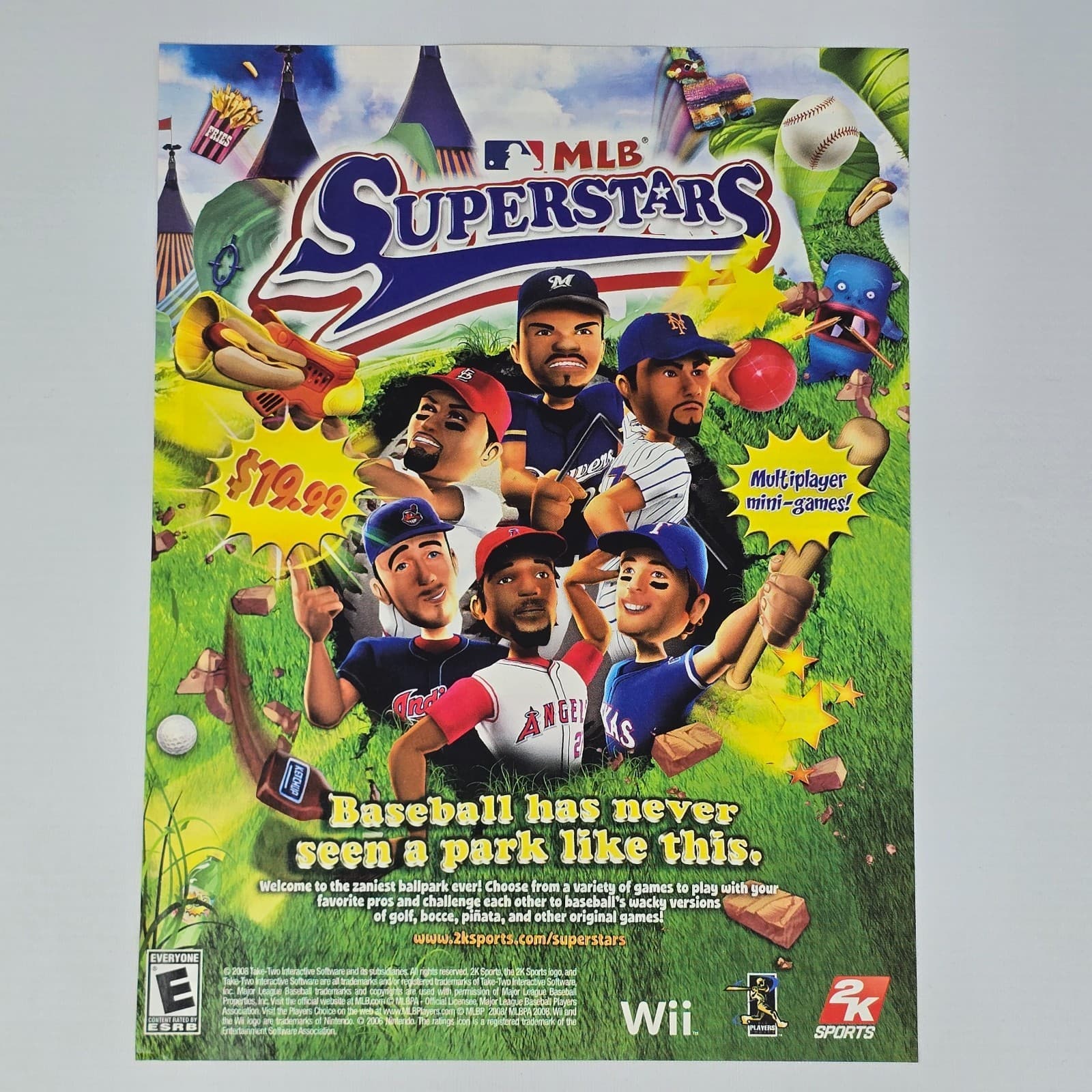 MLB Superstars Wii A Park Like This Print Ad/Poster