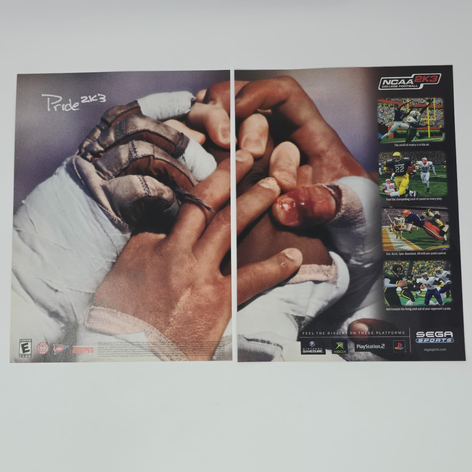 NCAA College Football 2K3 Nintendo GameCube Xbox PS2 Print Ad/Poster Promo Art