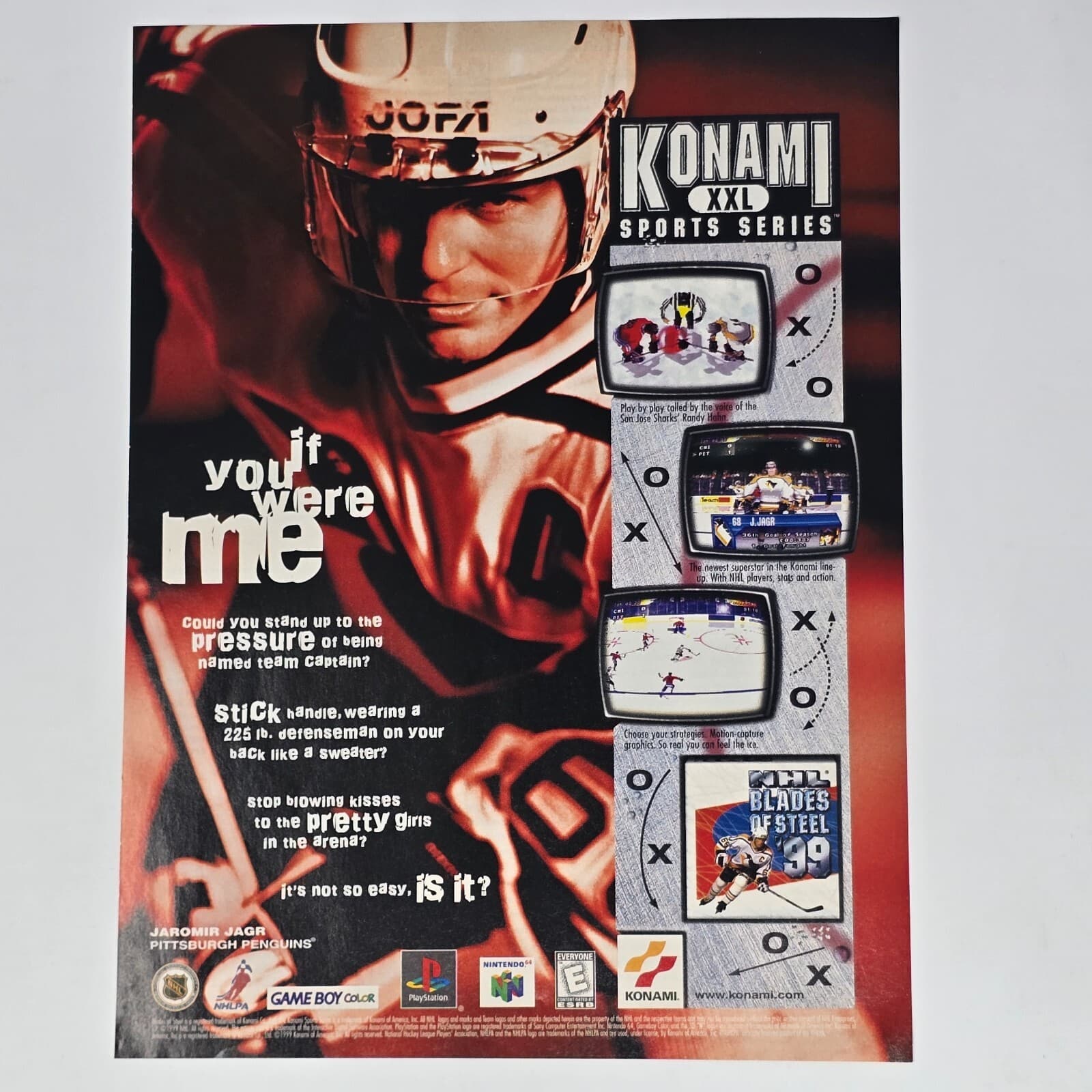 NHL Blades of Steel 99 PS1 Nintendo N64 GameBoy Color Print Ad/Poster Promo Art