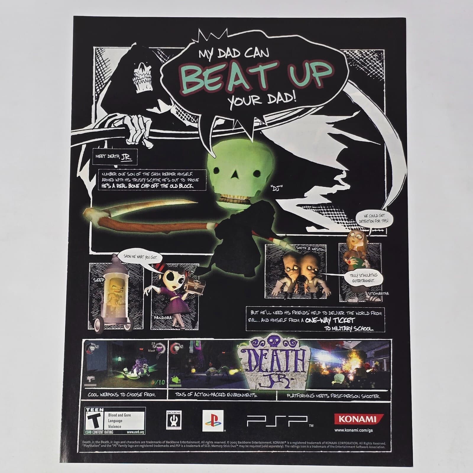 Death Jr Sony PSP PlayStation Portable My Dad Print Ad/Poster Art