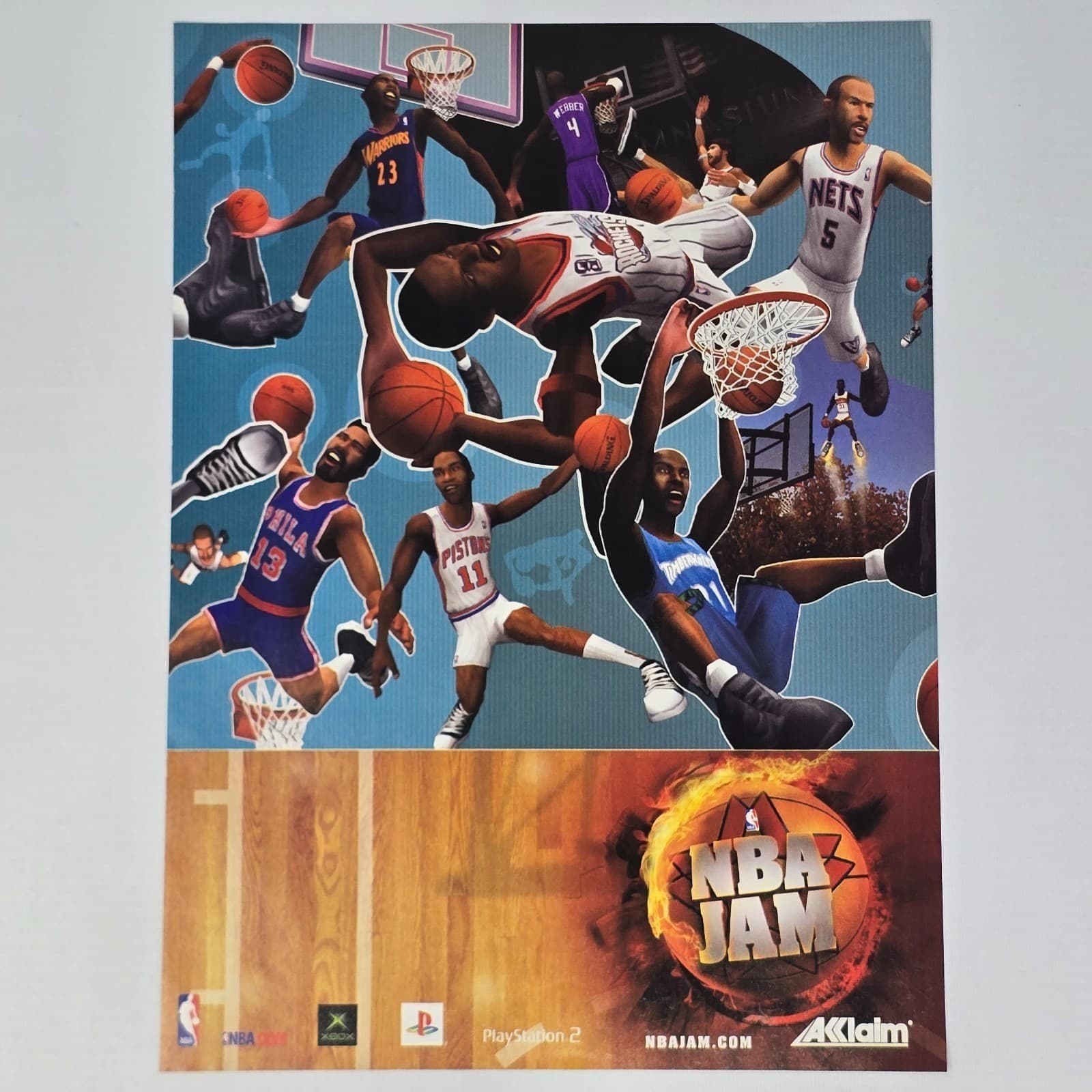 Nba Jam Xbox PlayStation 2 PS2 Authentic Magazine Ad