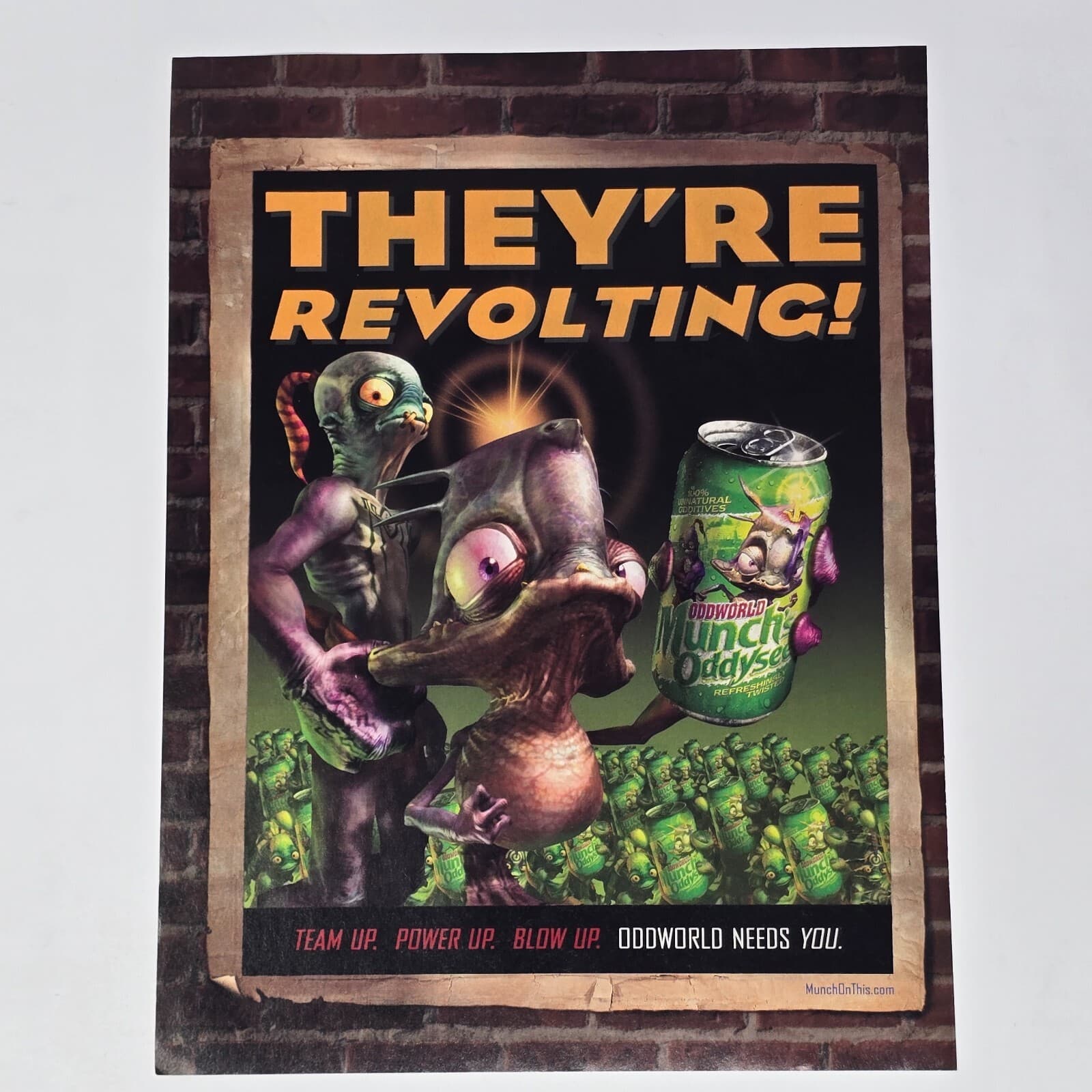 Oddworld Munch's Oddysee Microsoft Xbox Revolting Print Ad/Poster Promo Art