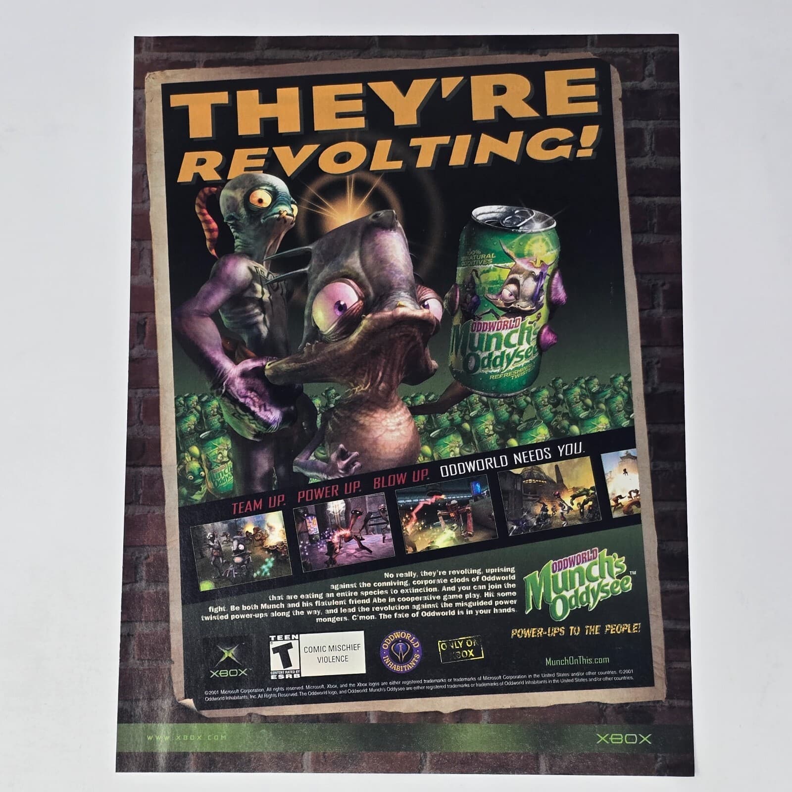 Oddworld Munch's Oddysee Microsoft Xbox Screenshots Print Ad/Poster Promo Art