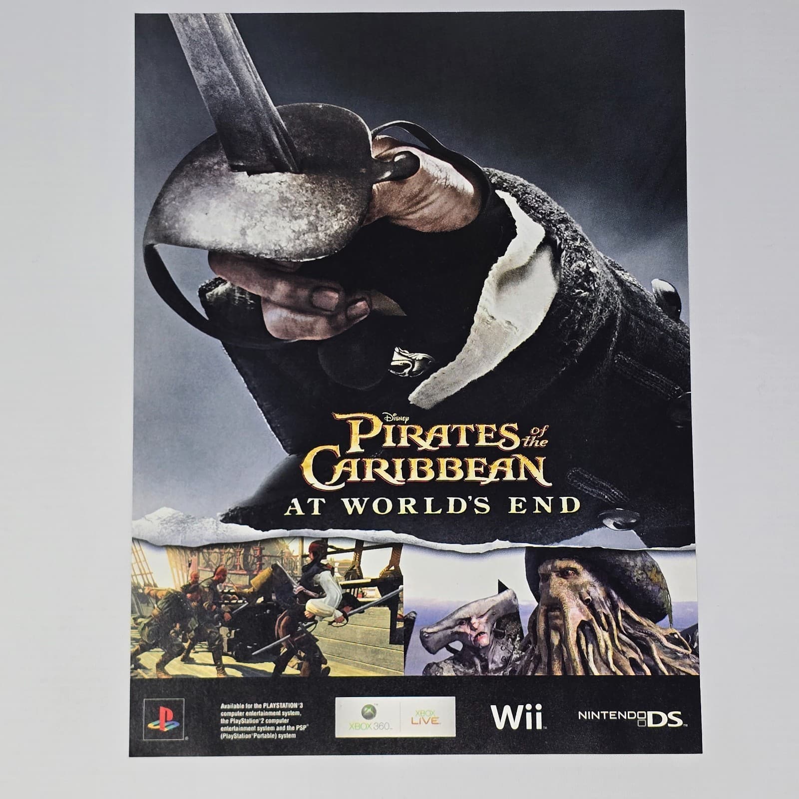 Pirates Of The Caribbean PlayStation 3 PS3 Xbox 360 Wii End Print Ad/Poster