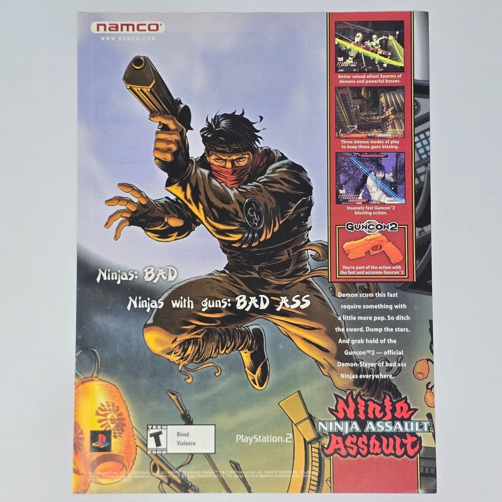 Ninja Assault PlayStation 2 PS2 Authentic Magazine Ad