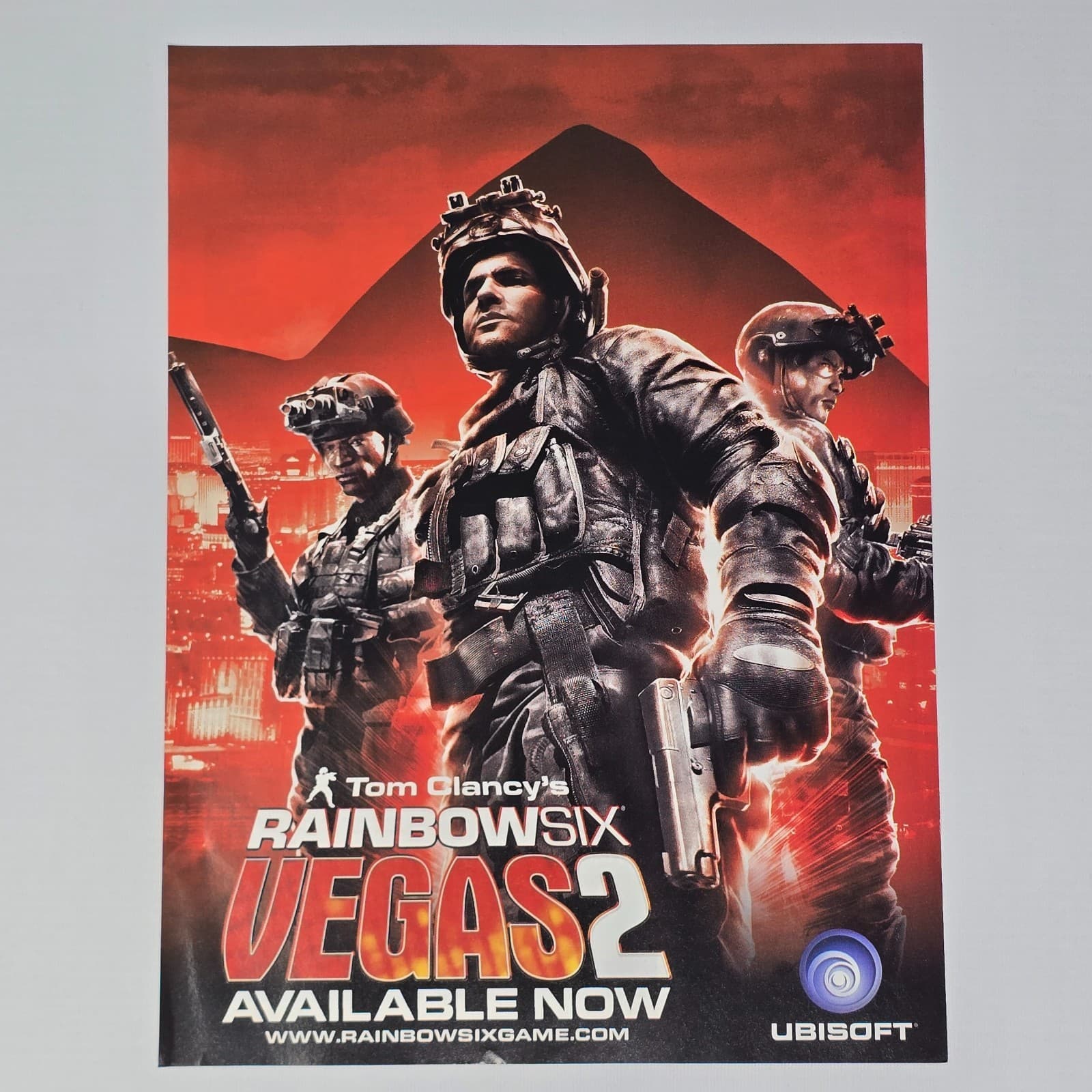 Rainbow Six Vegas 2 Xbox 360 PS3 PC Available Print Ad/Poster