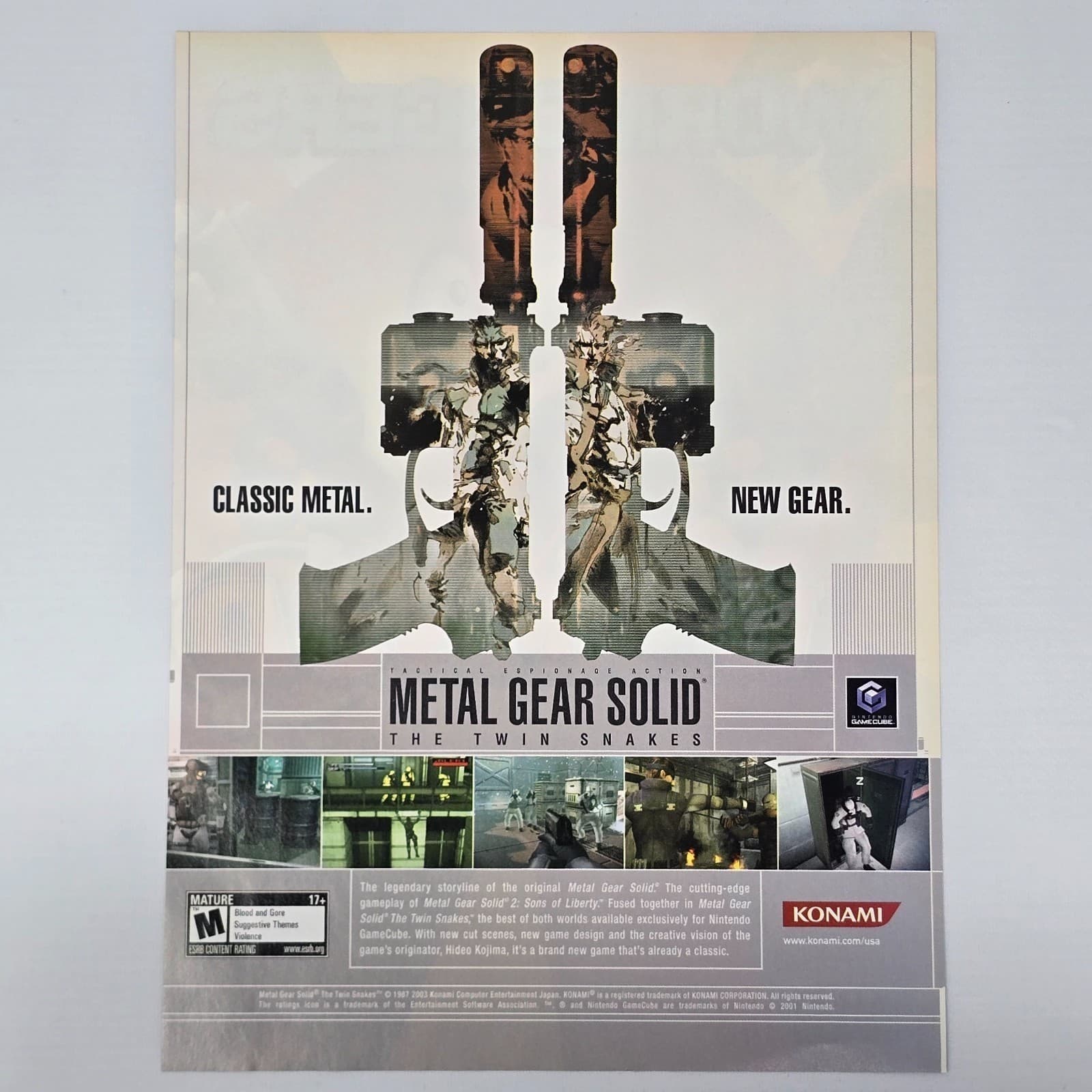 Metal Gear Solid Twin Snakes GameCube Authentic Magazine Ad