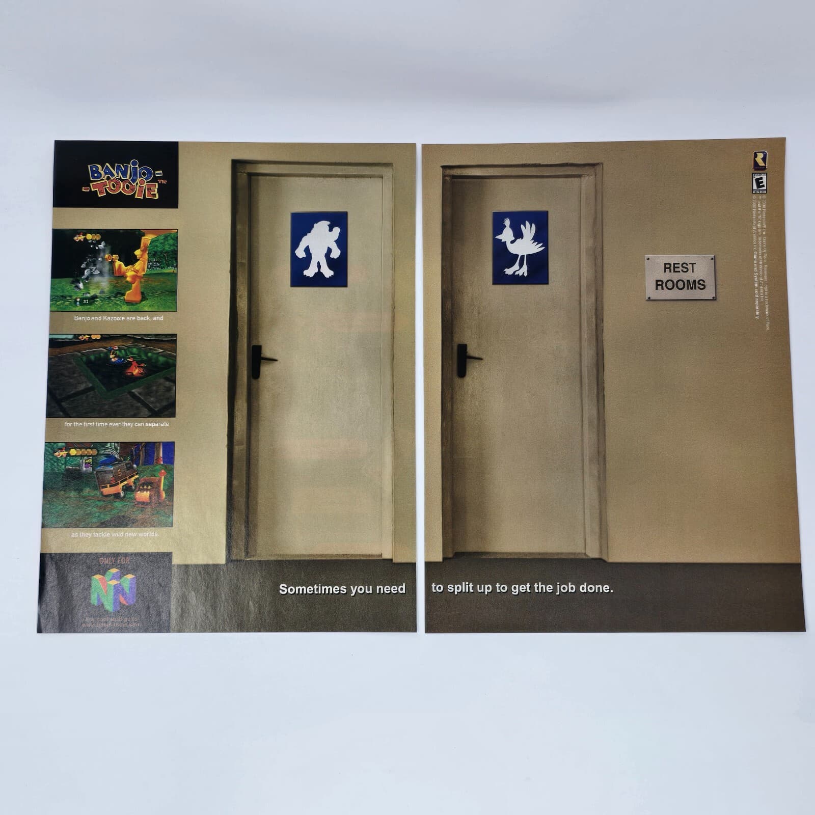 Banjo Tooie Nintendo 64 N64 Split Up Print Ad/Poster Official Promo Art