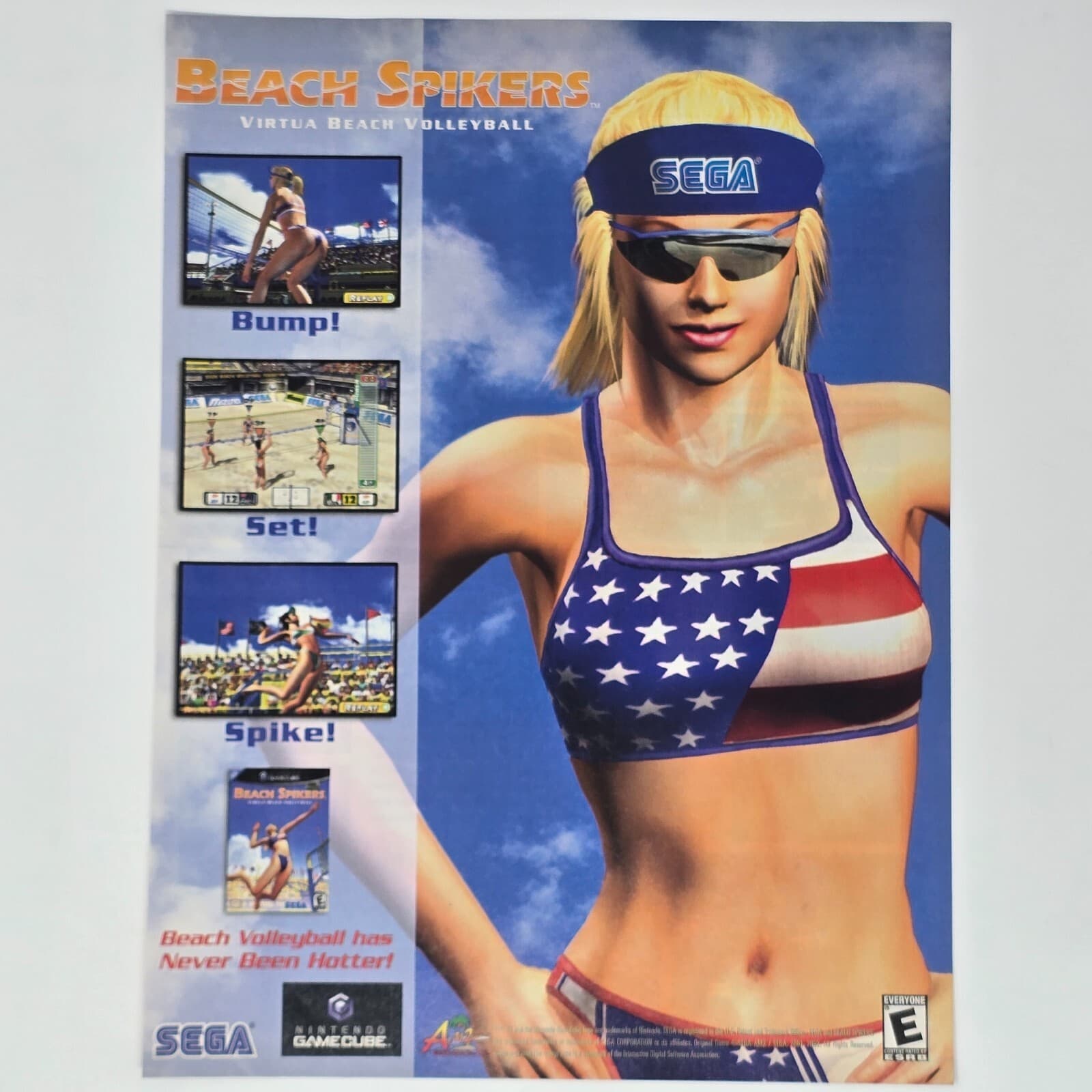 Beach Spikers Nintendo GameCube Sega Bump Print Ad/Poster Official Promo Art
