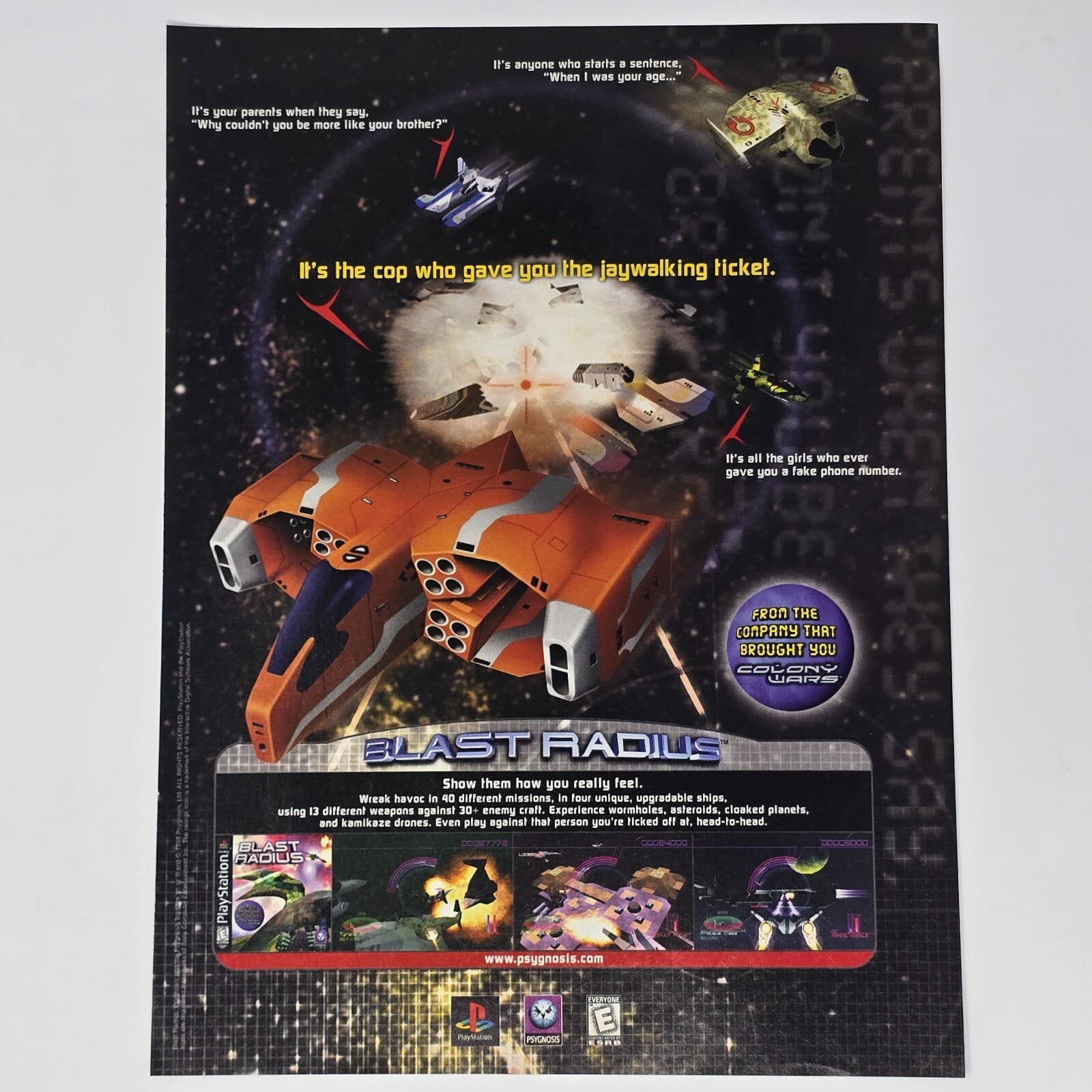 Blast Radius Sony PlayStation PS1 Jaywalking Print Ad/Poster Official Promo Art