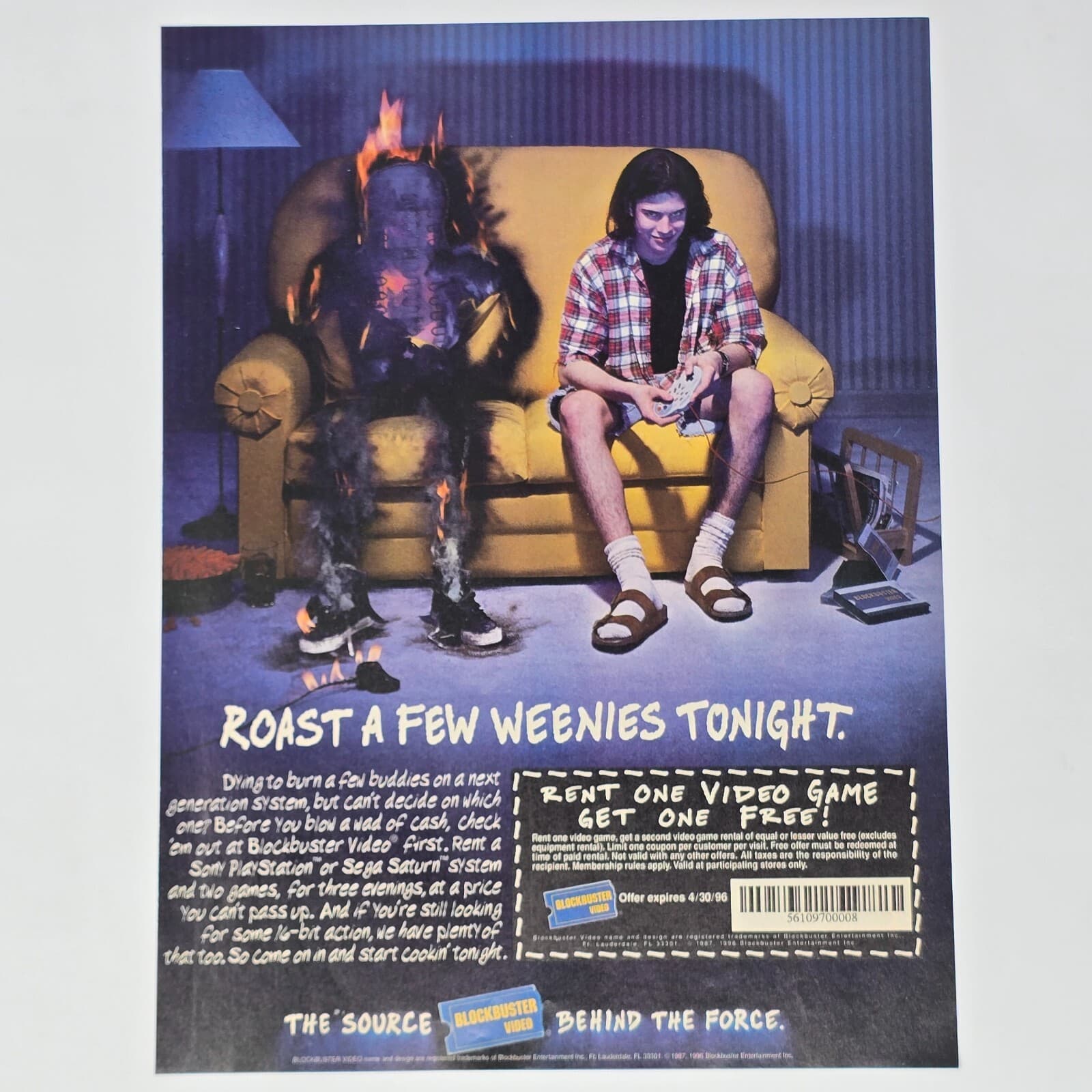 Blockbuster Video Game Rental Weenies Print Ad/Poster Official Promo Art