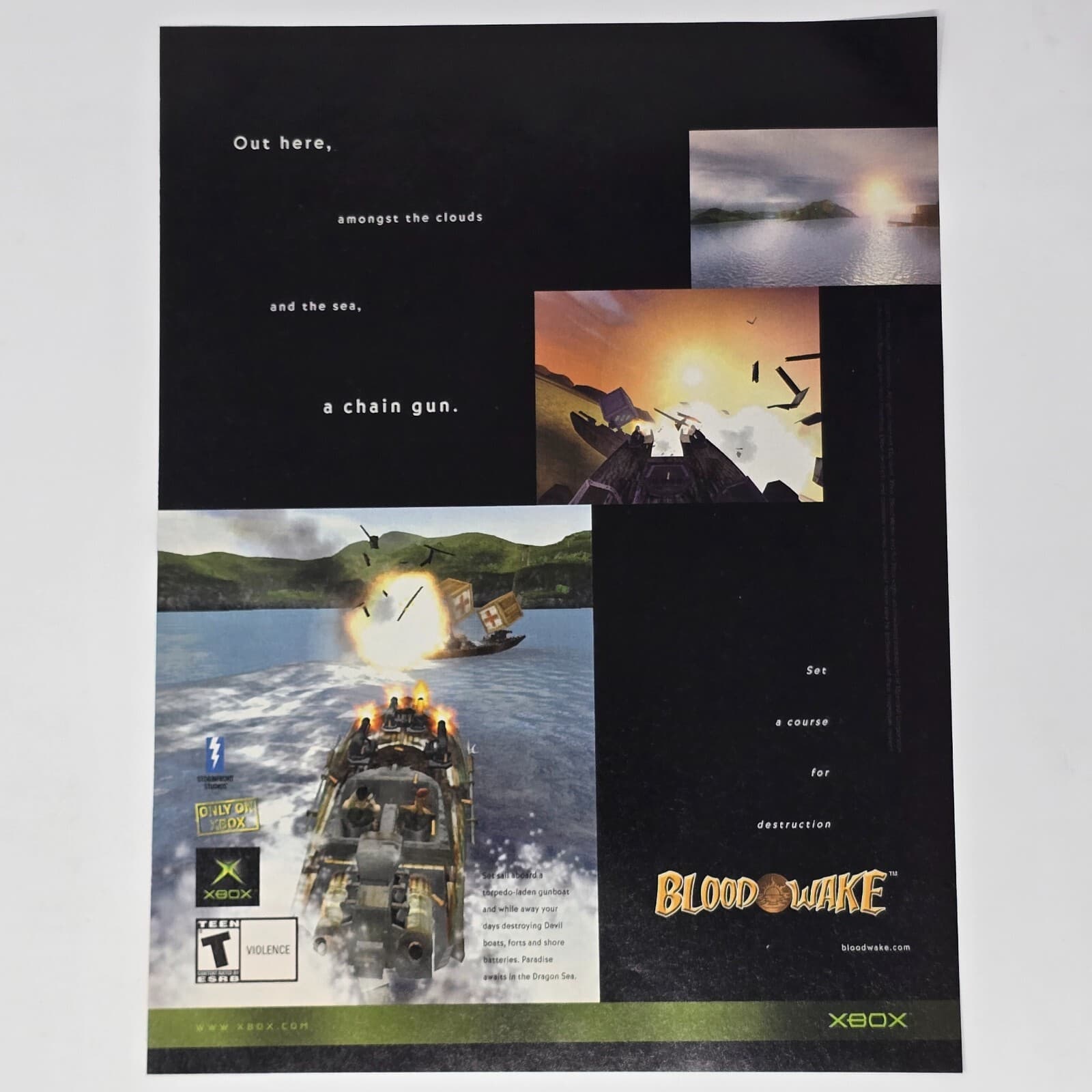 Blood Wake Microsoft Xbox Out Here Print Ad/Poster Official Promo Art