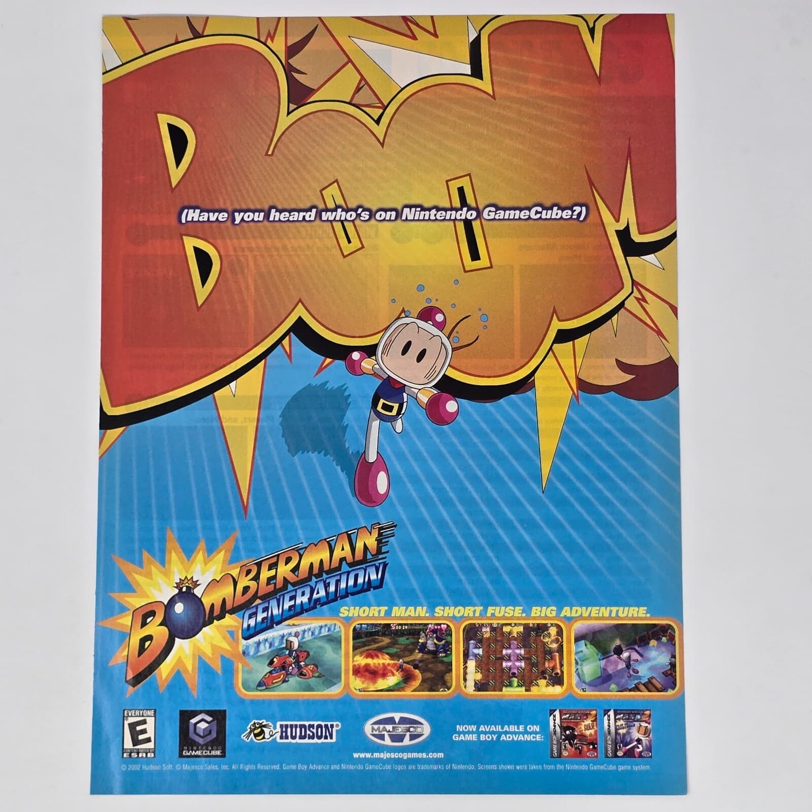 Bomberman Generation Nintendo GameCube Boom Print Ad/Poster Official Promo Art