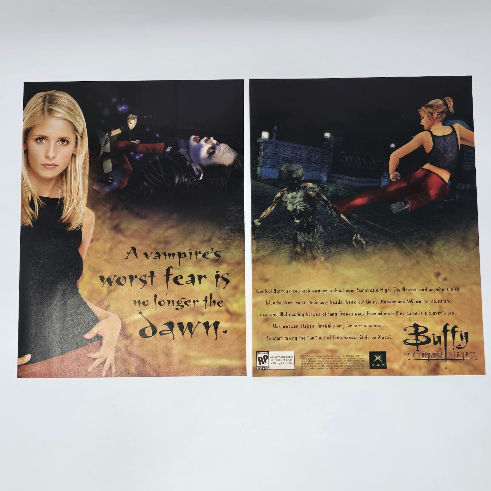 Buffy the Vampire Slayer Xbox Worst Fear Print Ad/Poster Official Promo Art