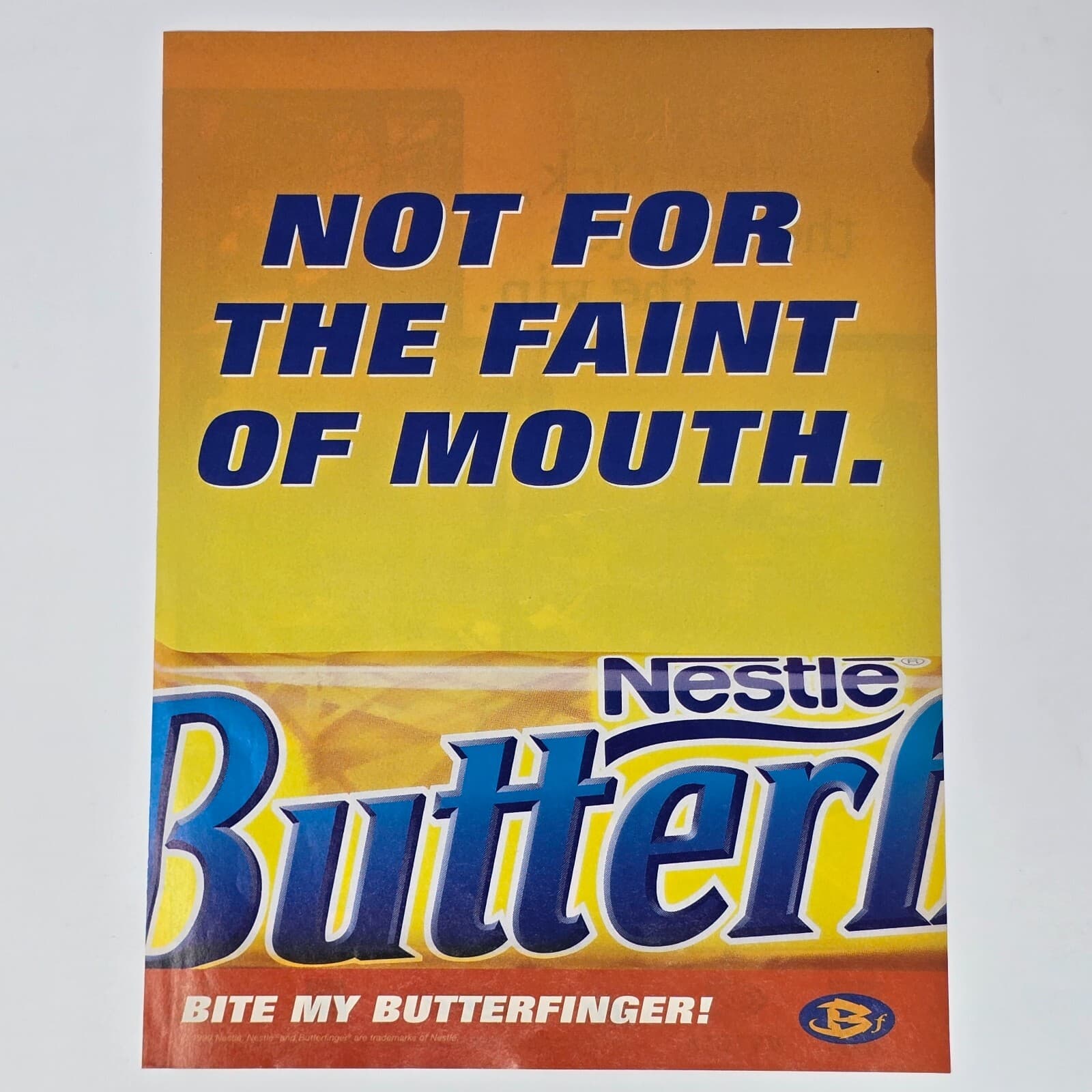 Butterfinger Candy Bar Faint of Mouth Print Ad/Poster Official Promo Art